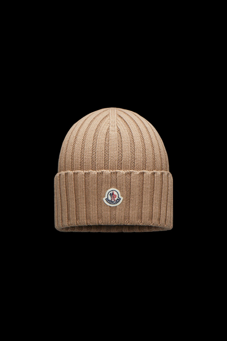 brown moncler hat