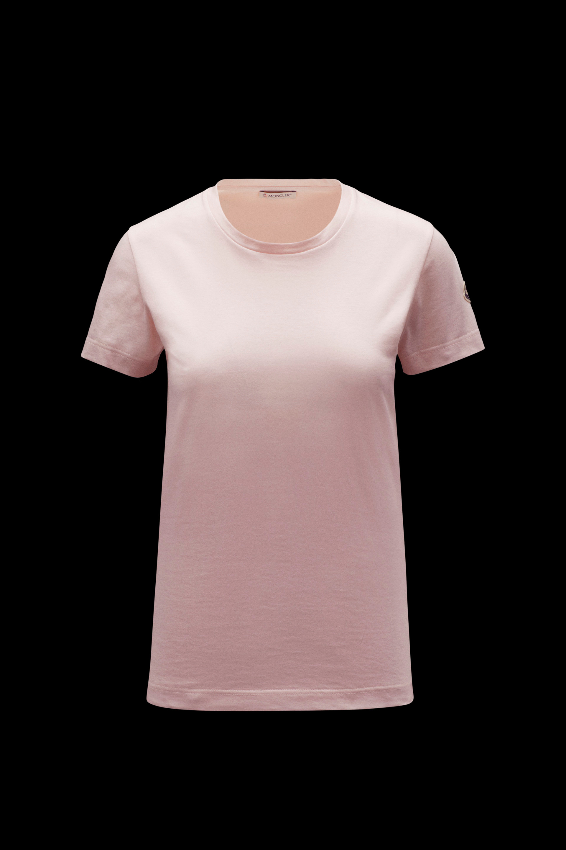 und Fitnesskleidung Sweatshirts Damen Bekleidung Sport- Training Moncler T-shirt Aus Baumwolljersey Mit Logo in Pink 