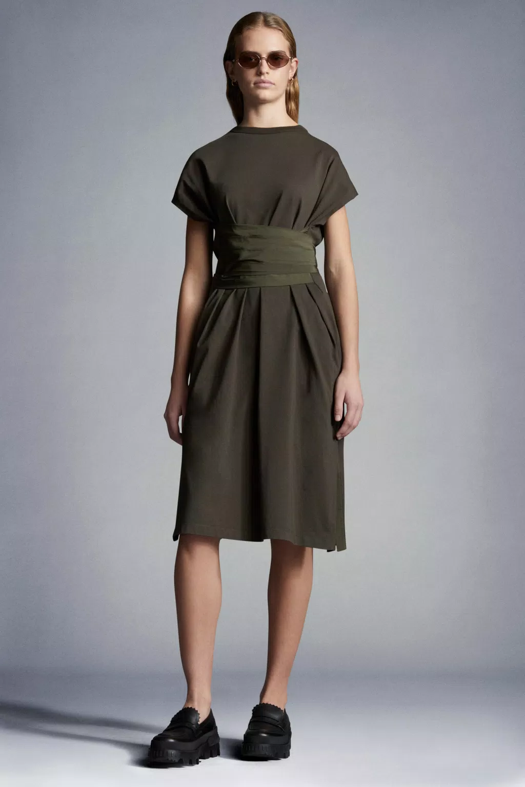 moncler.com | Belted Midi Dress