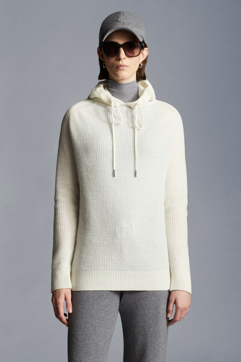 white wool hoodie