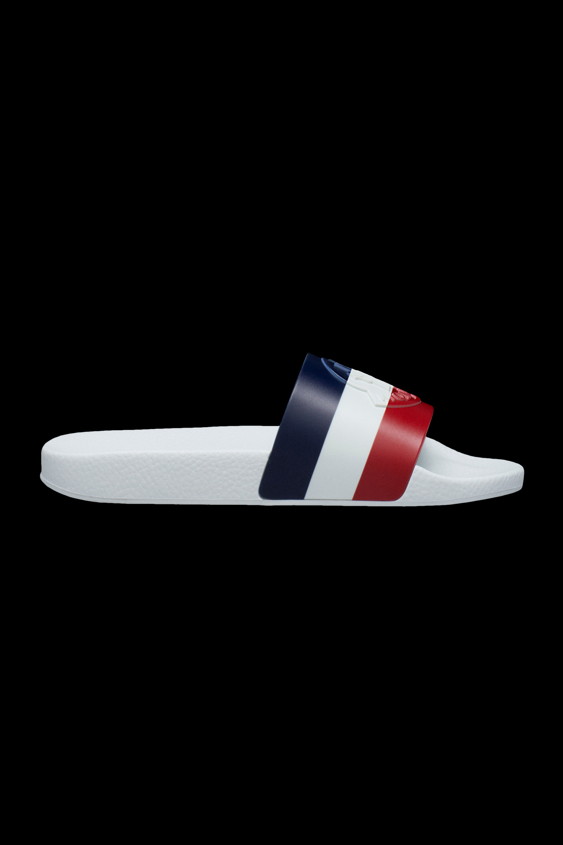 日本購入サイト 24cm MONCLER BASILE ロゴ スライドサンダル ホワイト サンダル