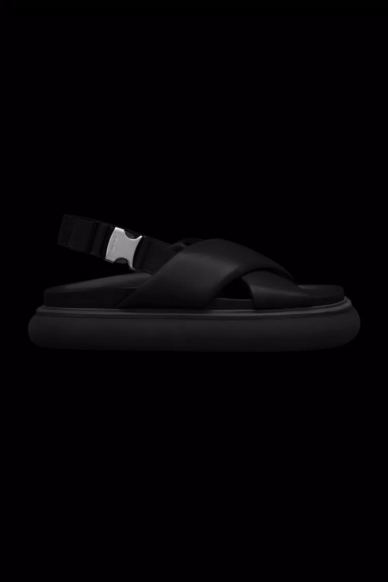 moncler.com | Moncler Solarisse Nappa Leather Sandals