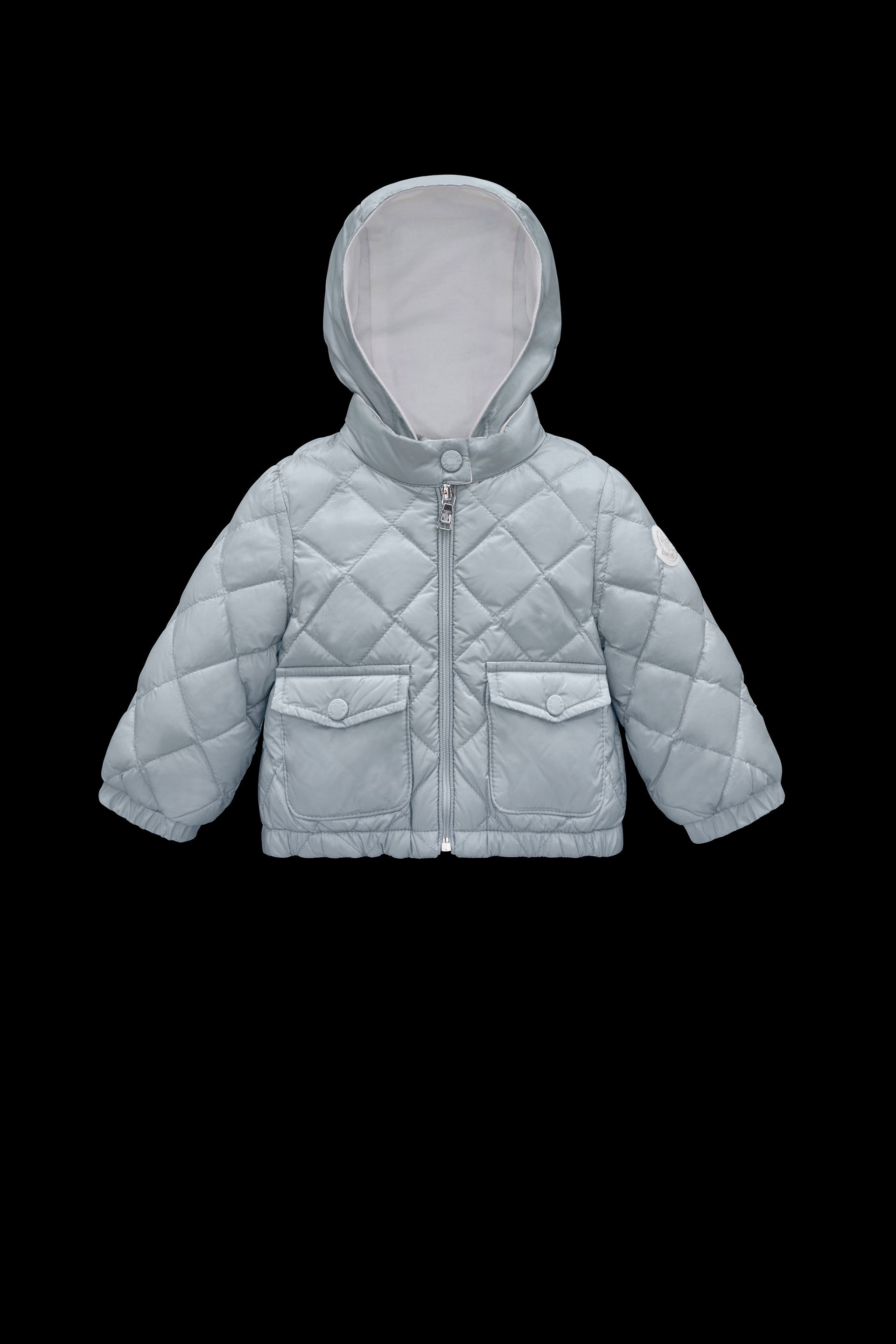 silver moncler down jacket