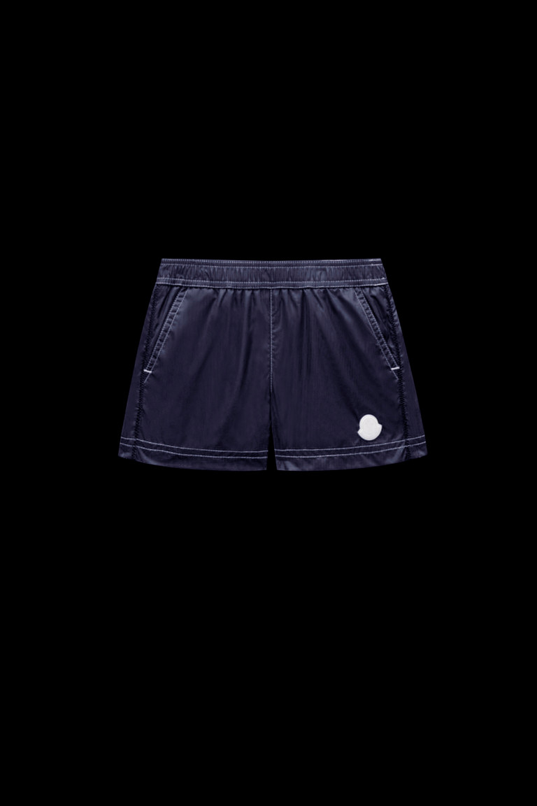 black moncler swim shorts