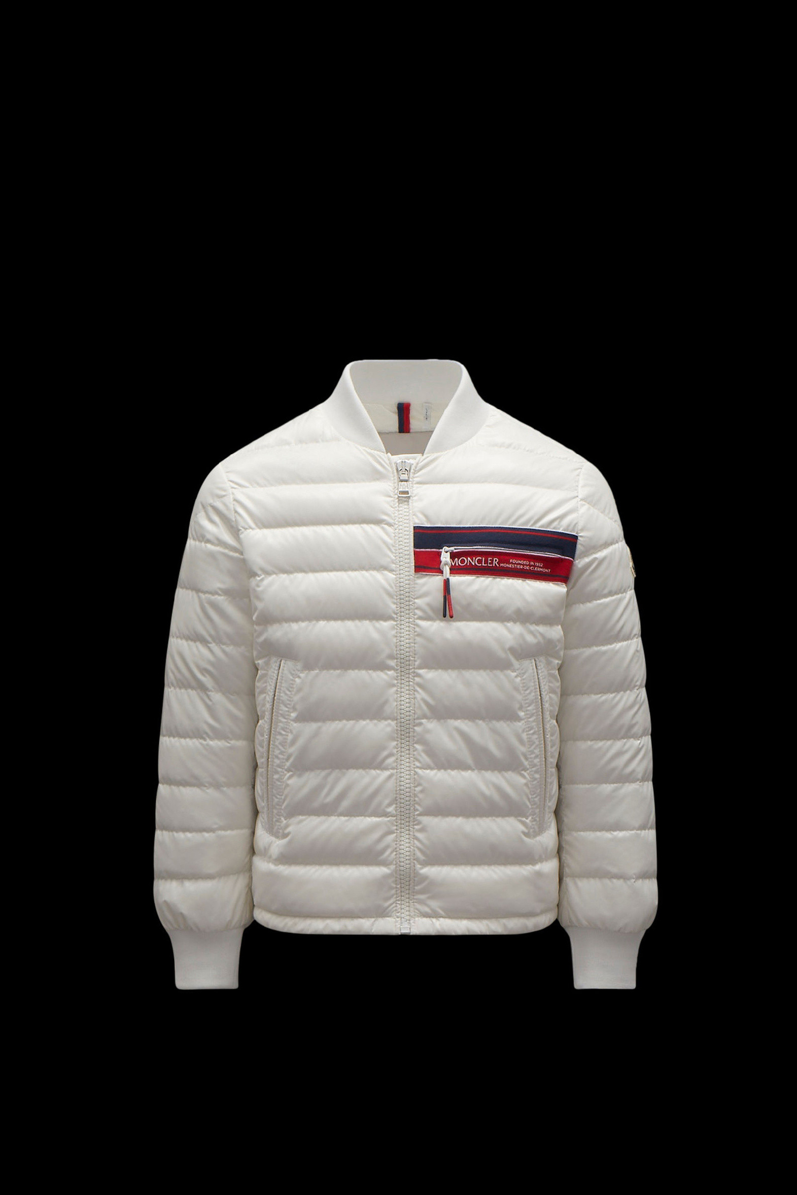 white moncler bomber jacket