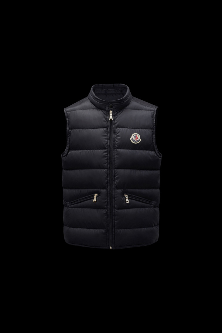blue moncler vest