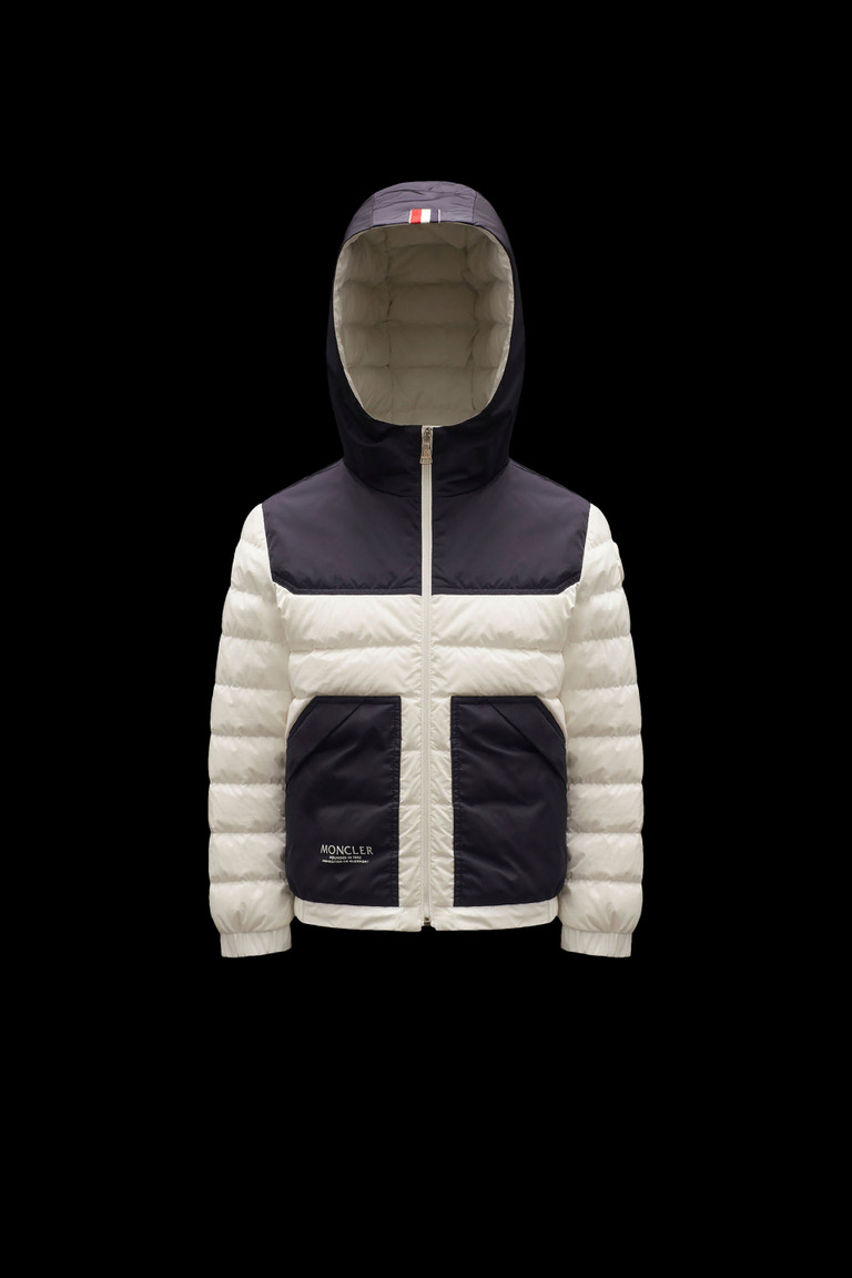 cream moncler coat