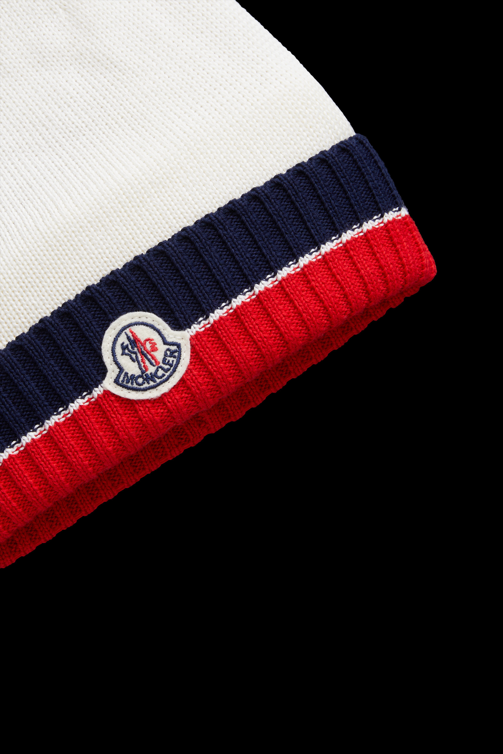 Off White Intarsia-Knit Beanie 