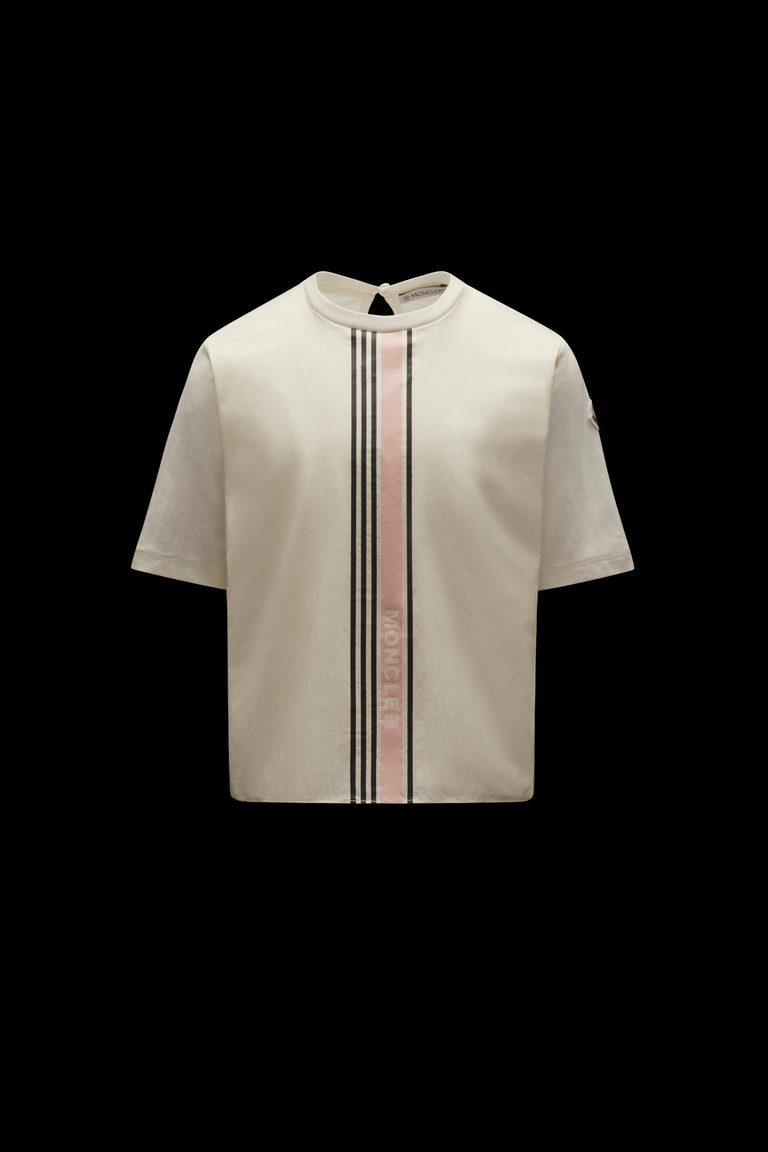 몽클레어 Moncler Striped T-Shirt,Silk White