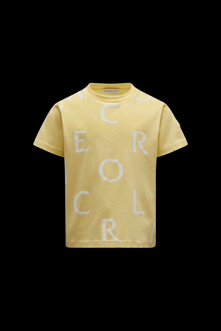 몽클레어 Moncler Logo Print T-Shirt,Light Yellow