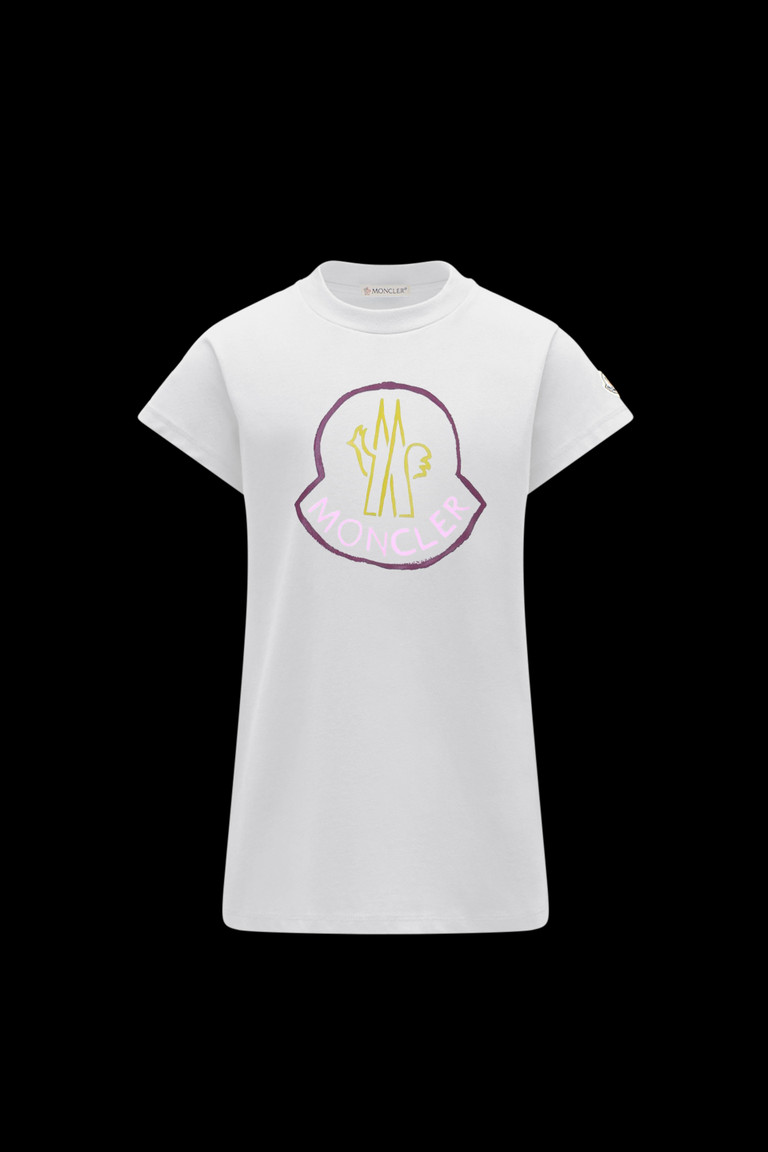몽클레어 Moncler Logo T-Shirt,Silk White