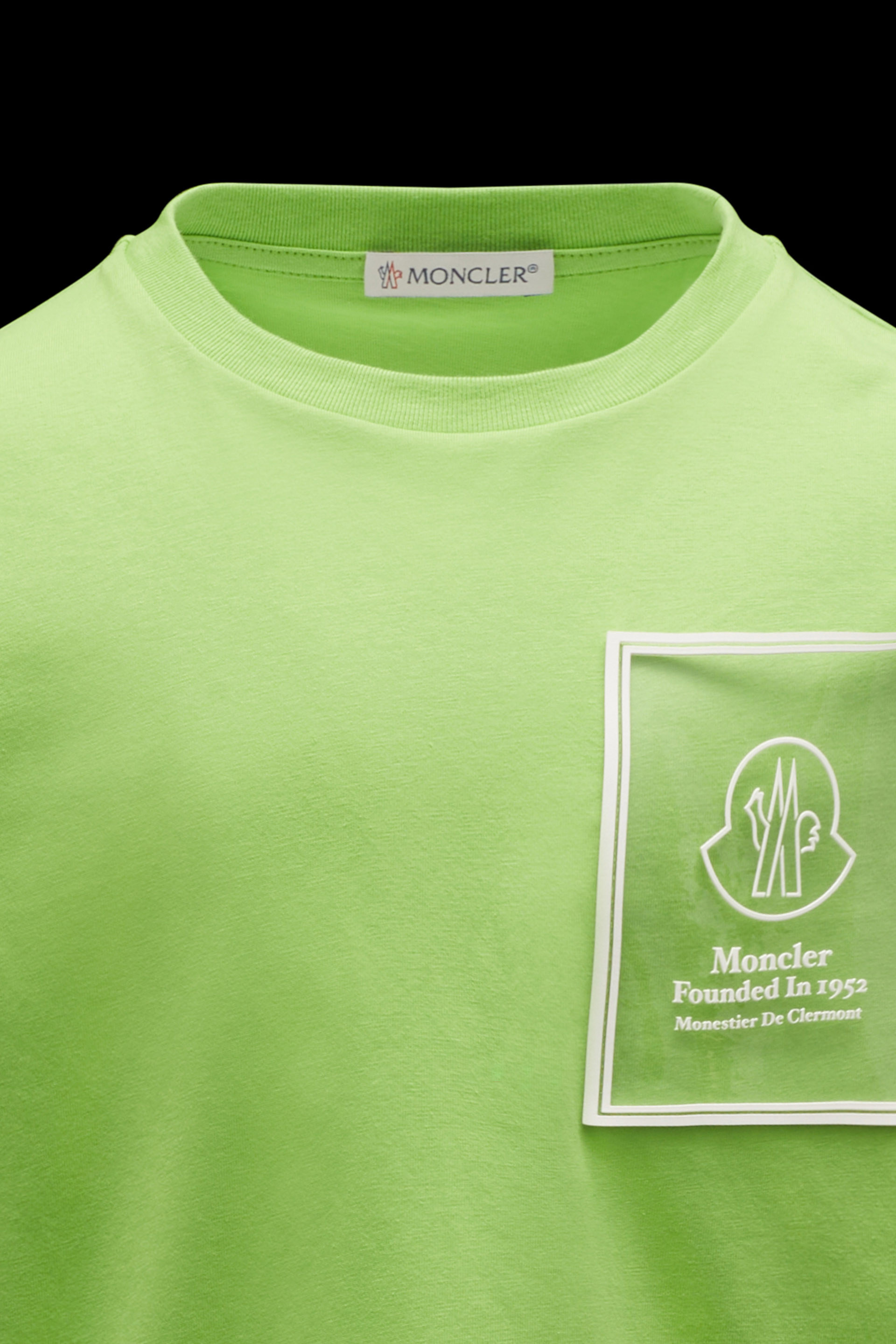 moncler acid green t shirt