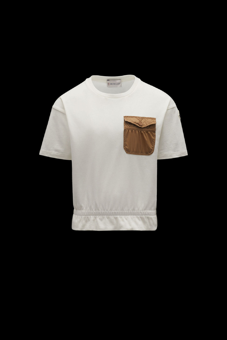 몽클레어 Moncler Cotton Jersey T-Shirt,Silk White