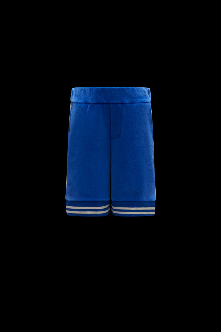 몽클레어 Moncler Chenille Shorts,Dusty Light Blue