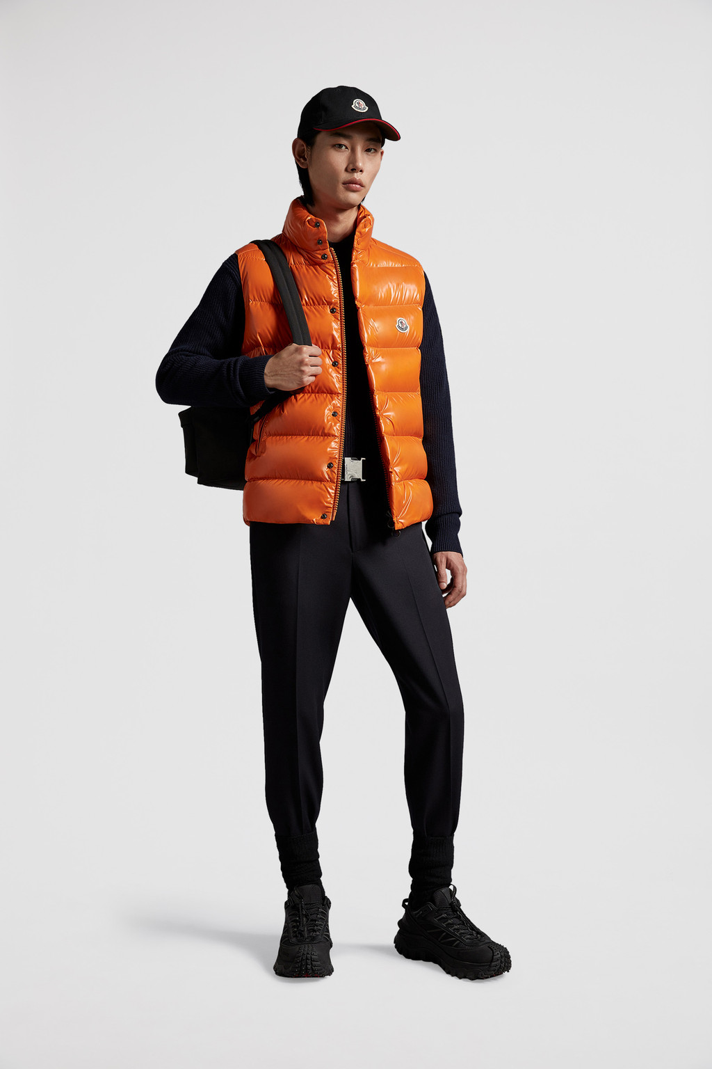 Orange Tibb Down Gilet - Vests for Men | Moncler LT
