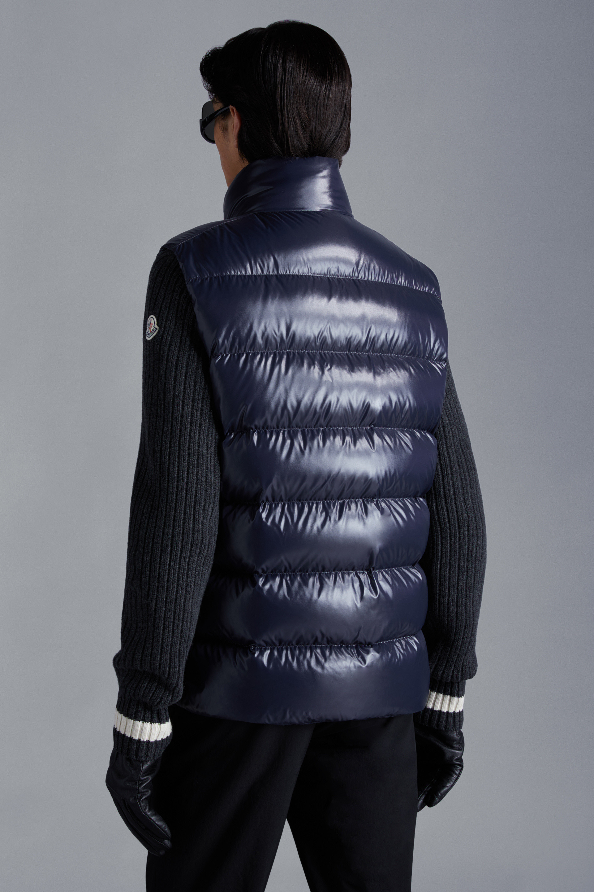 moncler body warmer mens blue