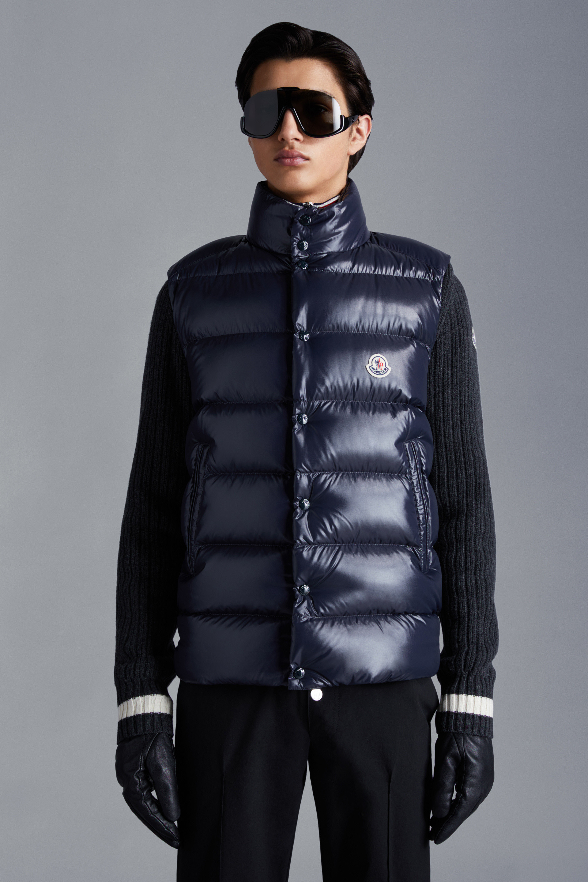 新品 Moncler Tibb ジレ ダウンベスト ナイトブルー 4-