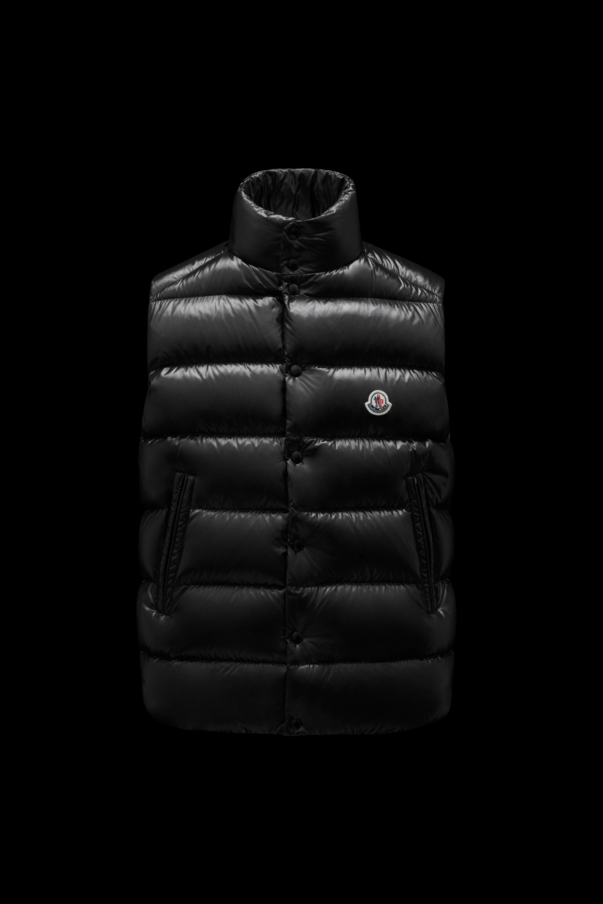 moncler gilet black logo