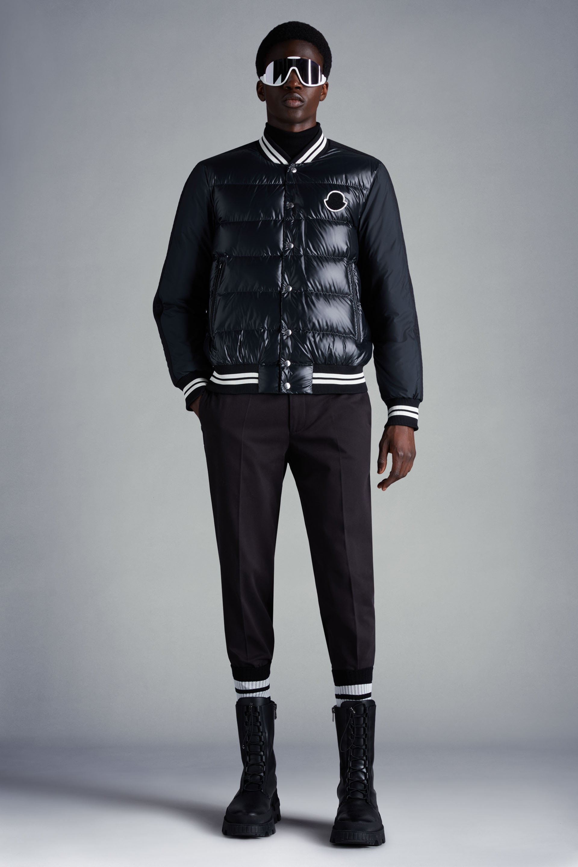 moncler mens leather jacket