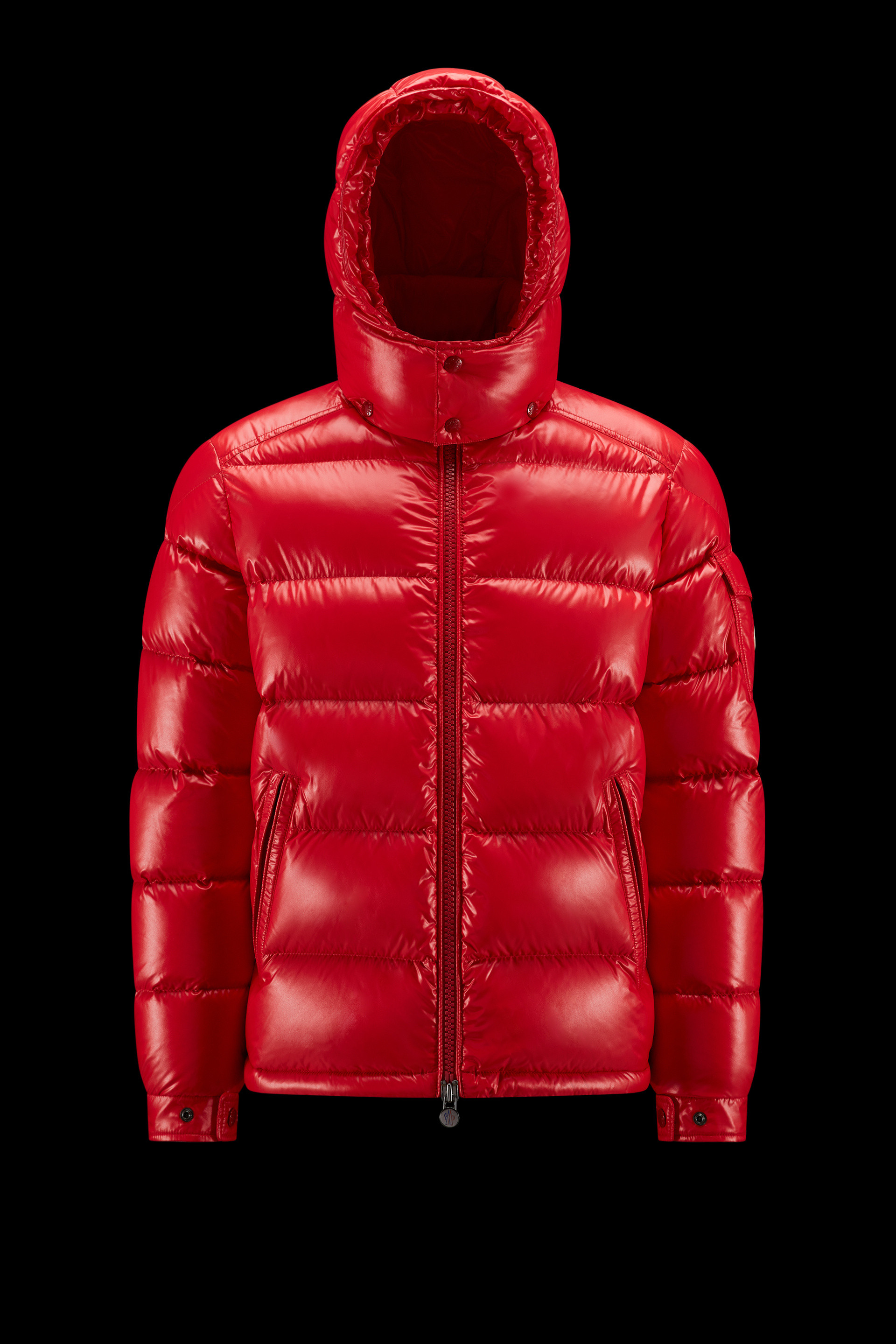 Red moncler jacket mens on sale