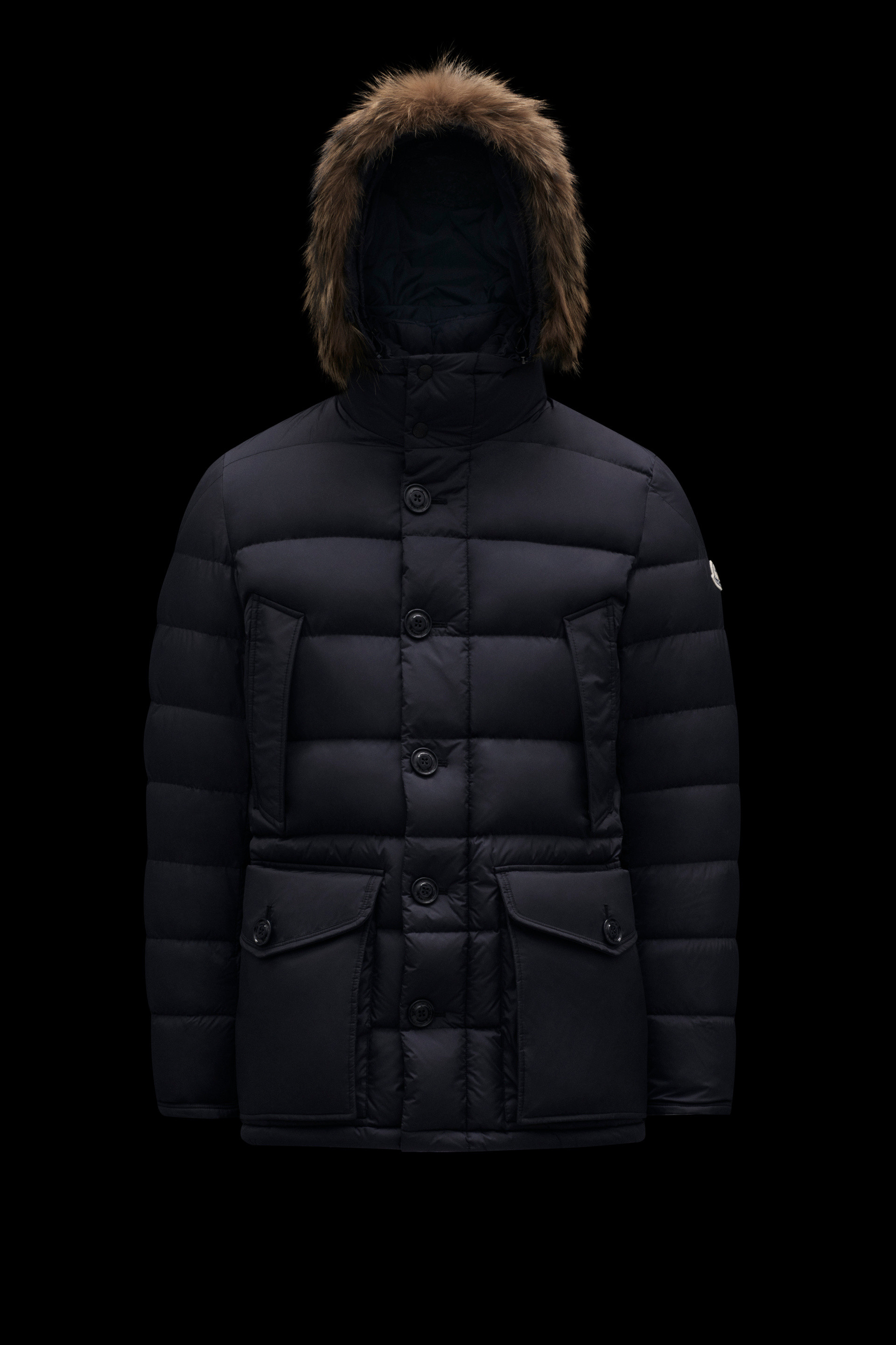 Doudoune longue Cluny Bleu Nuit - Doudounes longues Homme | Moncler FR