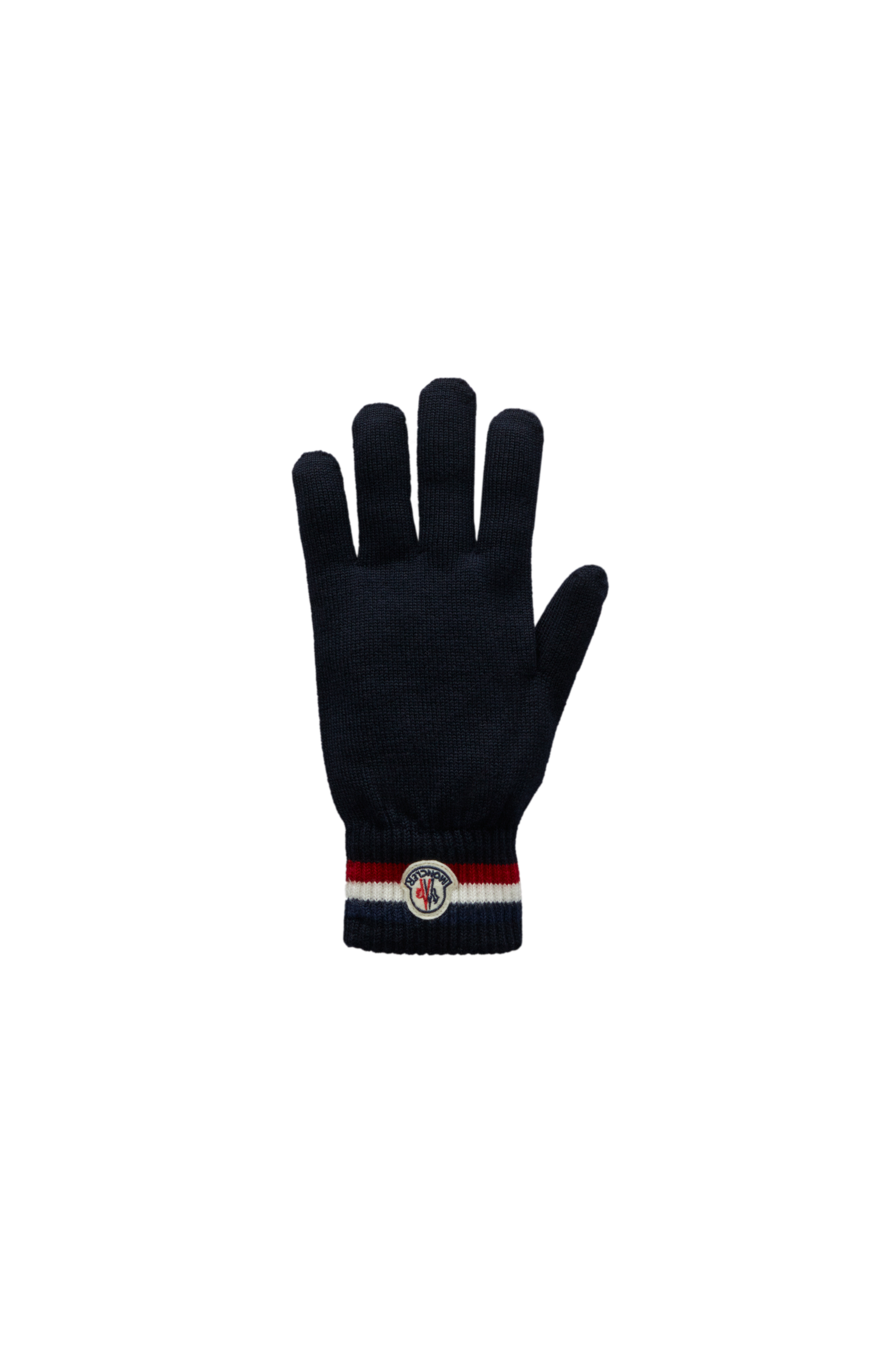 Moncler Collection Tricolour Knit Gloves Black Size M