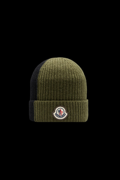 Dark Olive/Black Wool Beanie - Hats 