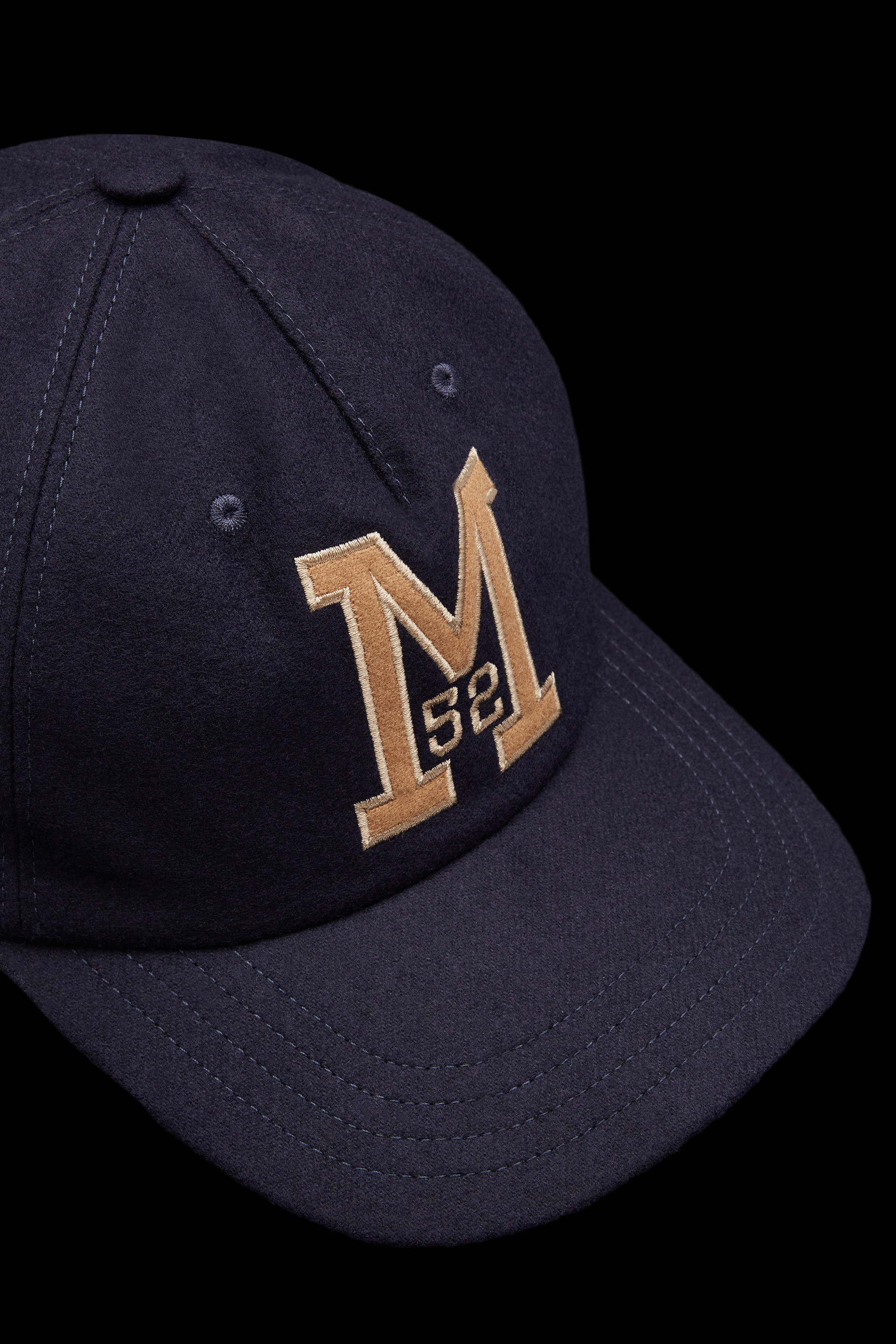Moncler Monogram Embroidered Baseball Cap in Blue for Men Mens Accessories Hats 