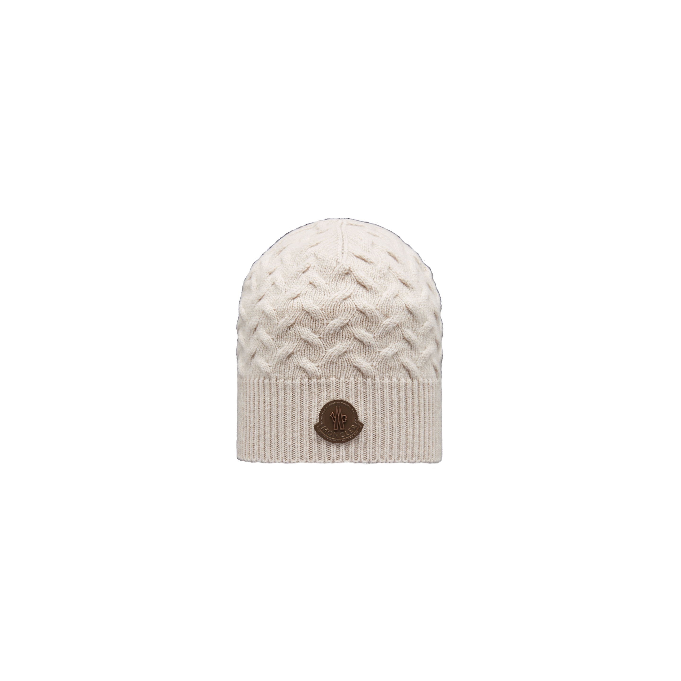 Shop Moncler Collection Wool Beanie Beige