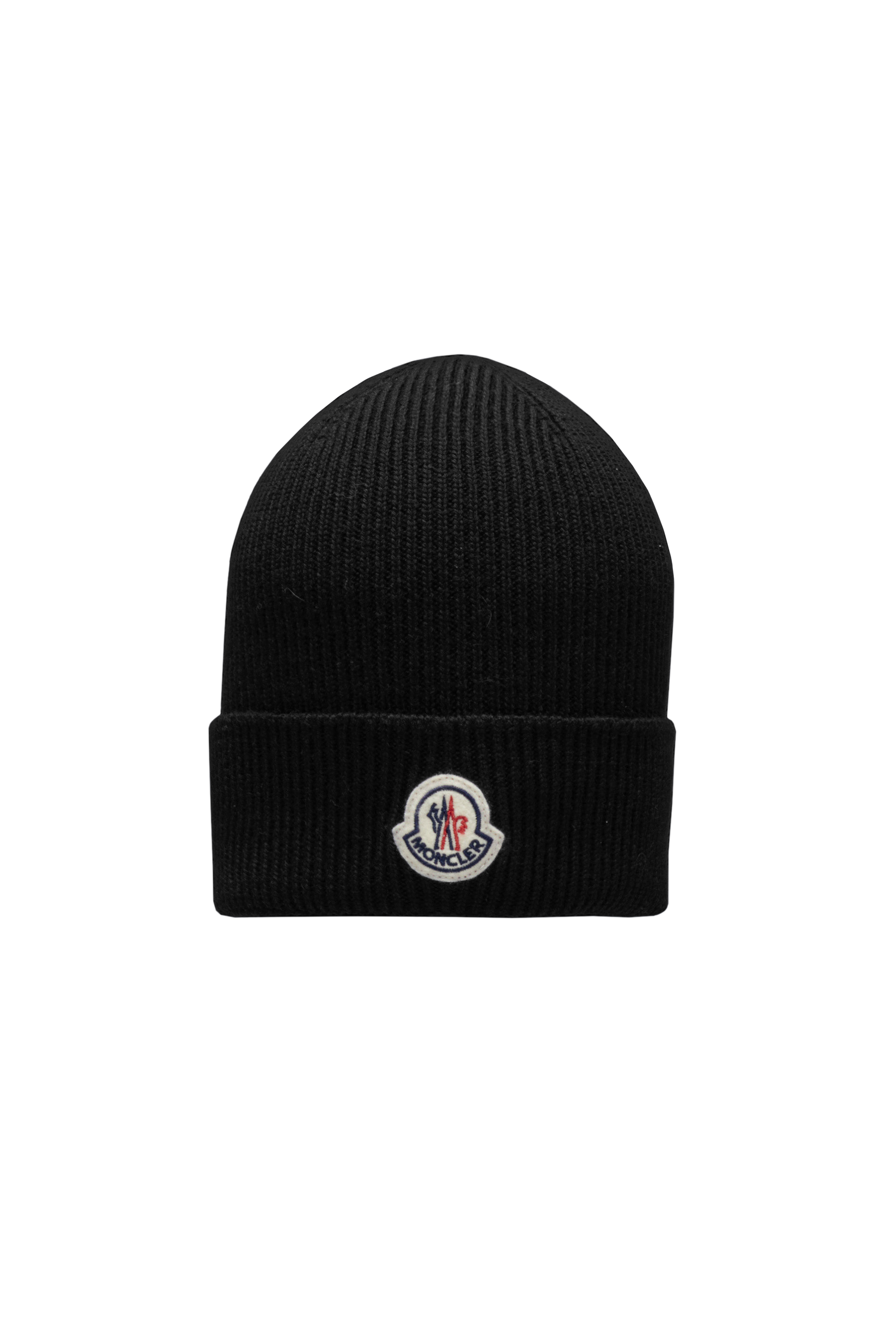 Moncler Collection Wool Beanie Black Size One Size