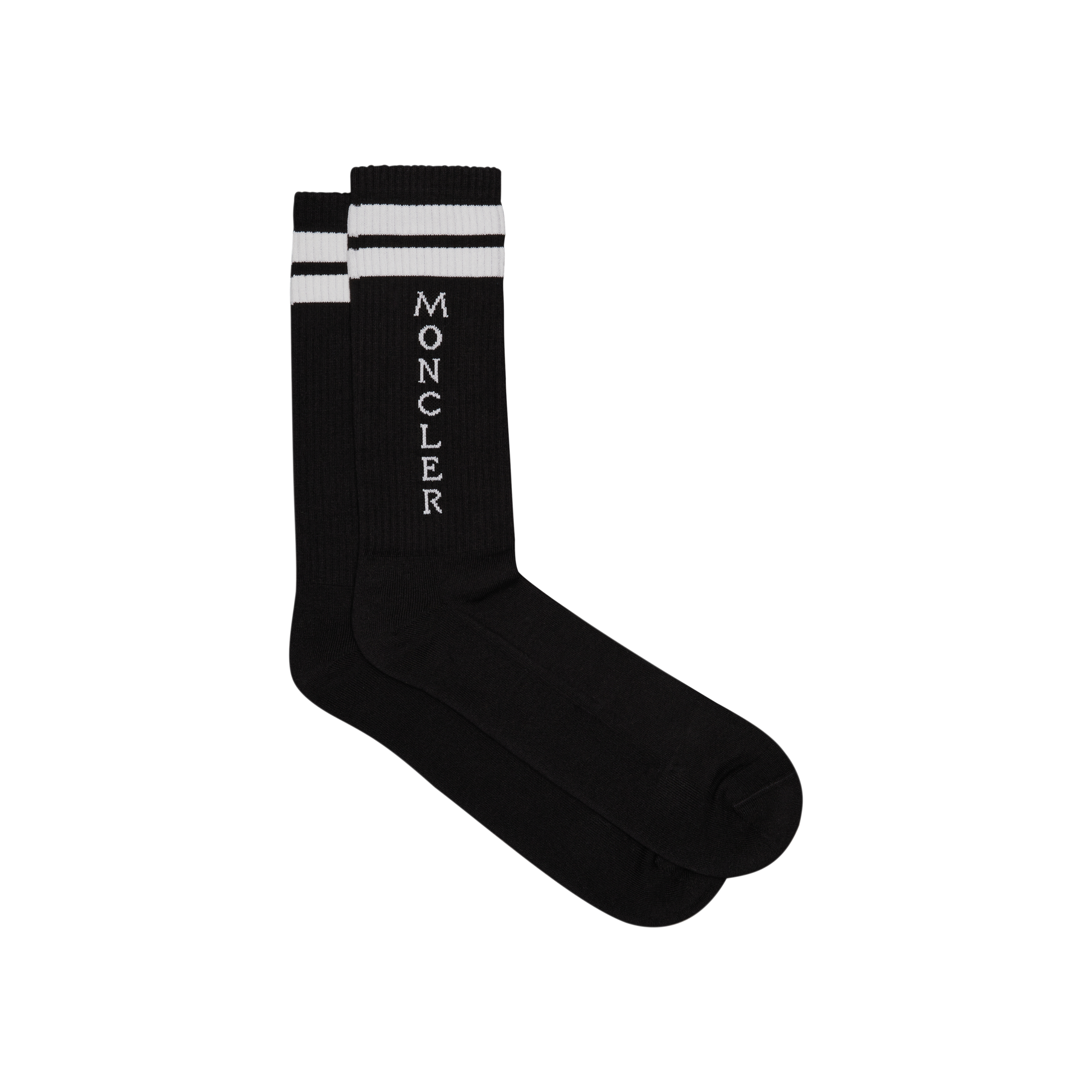 Moncler Collection Chaussettes À Logo In Black