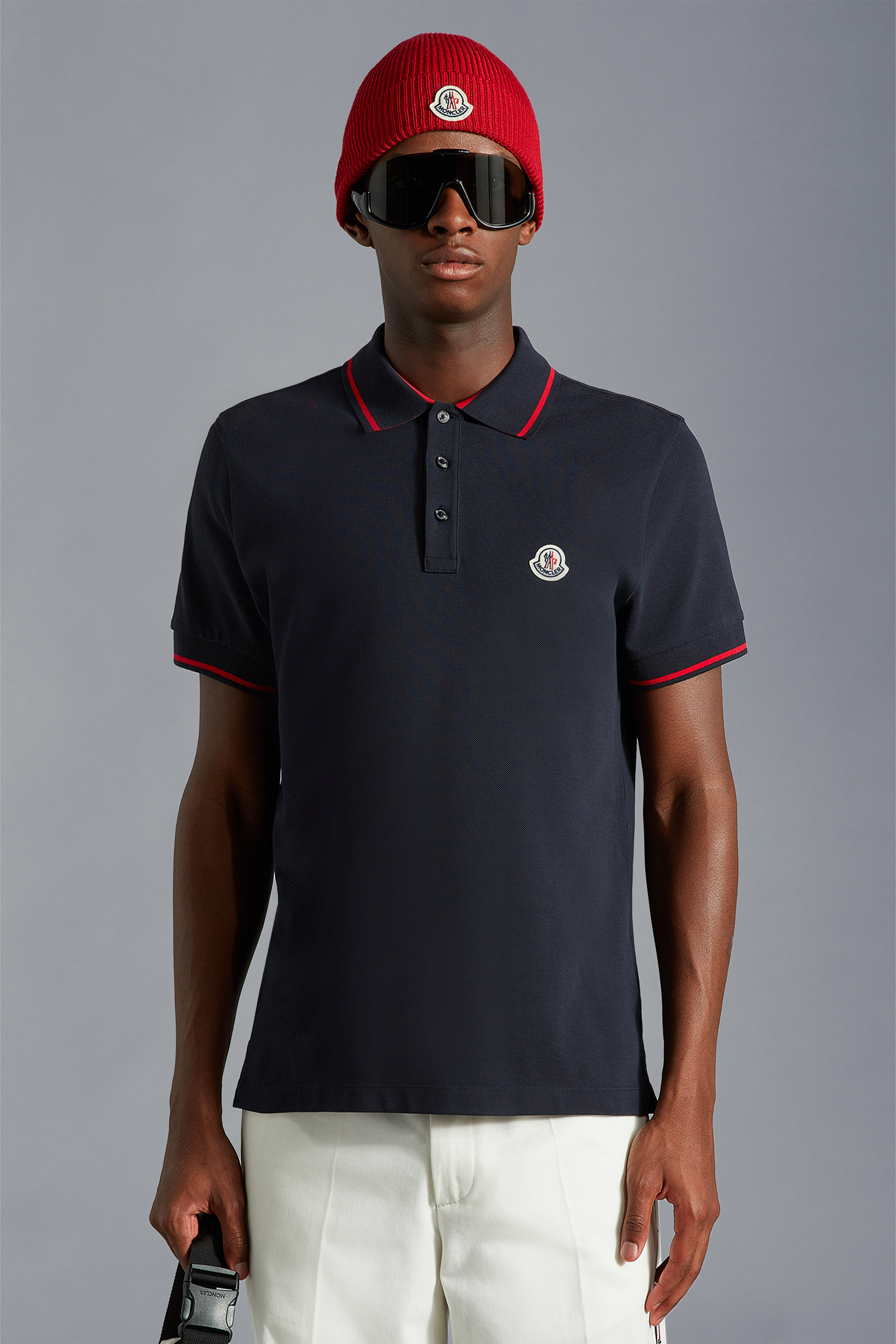 include italic abdomen Night Blue Logo Polo Shirt - Polos & T-shirts for Men | Moncler US