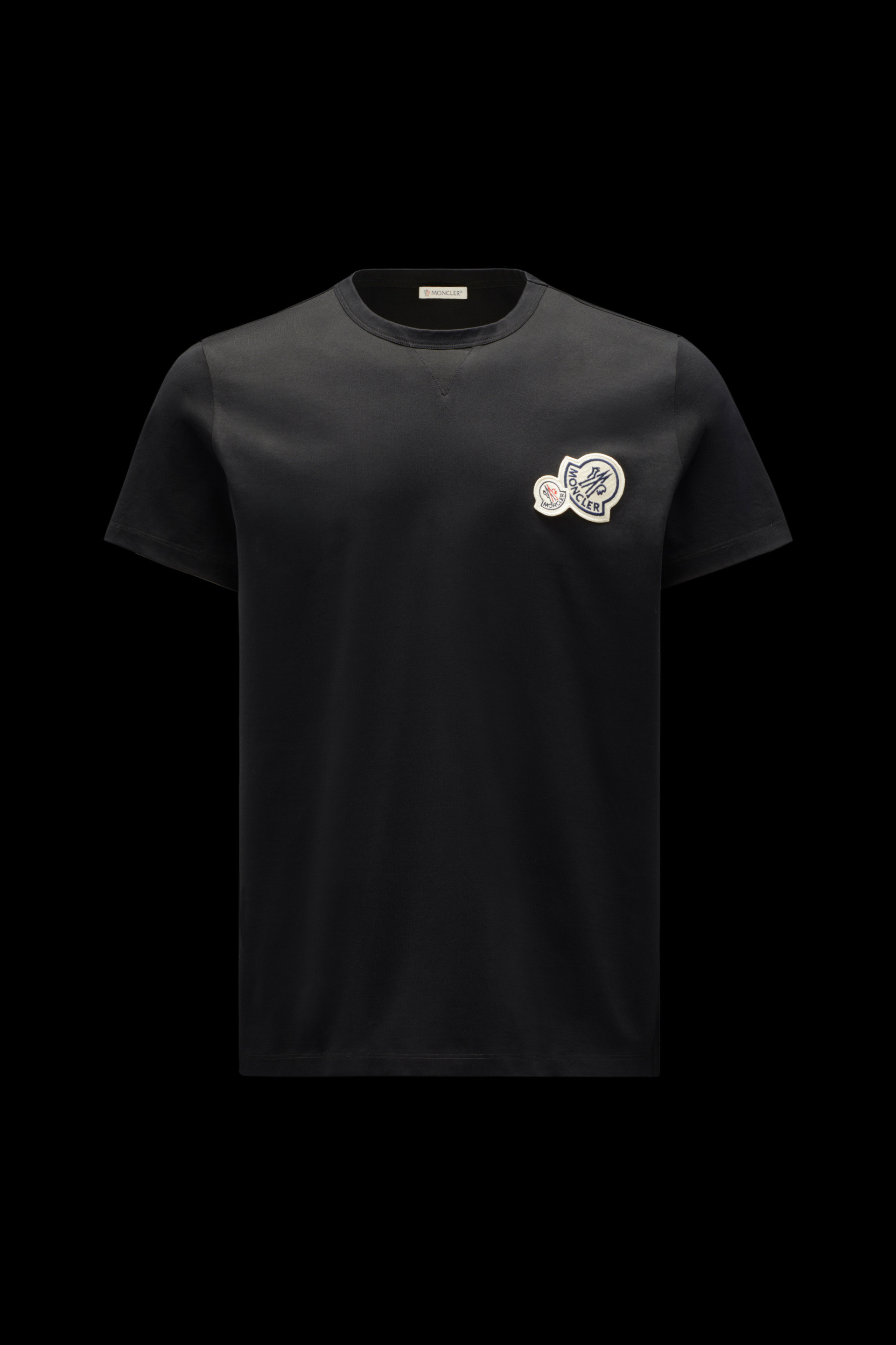 Black Double Logo T-Shirt - Polos  T-shirts for Men | Moncler SK
