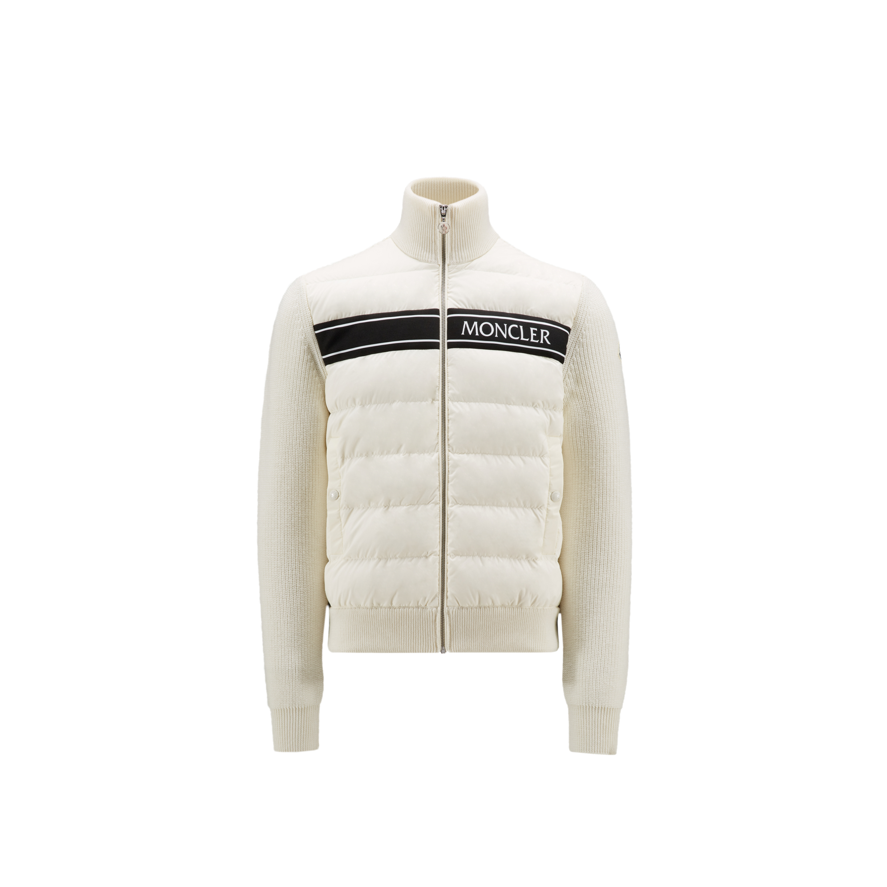 Moncler Collection Padded Zip-up Cardigan In White