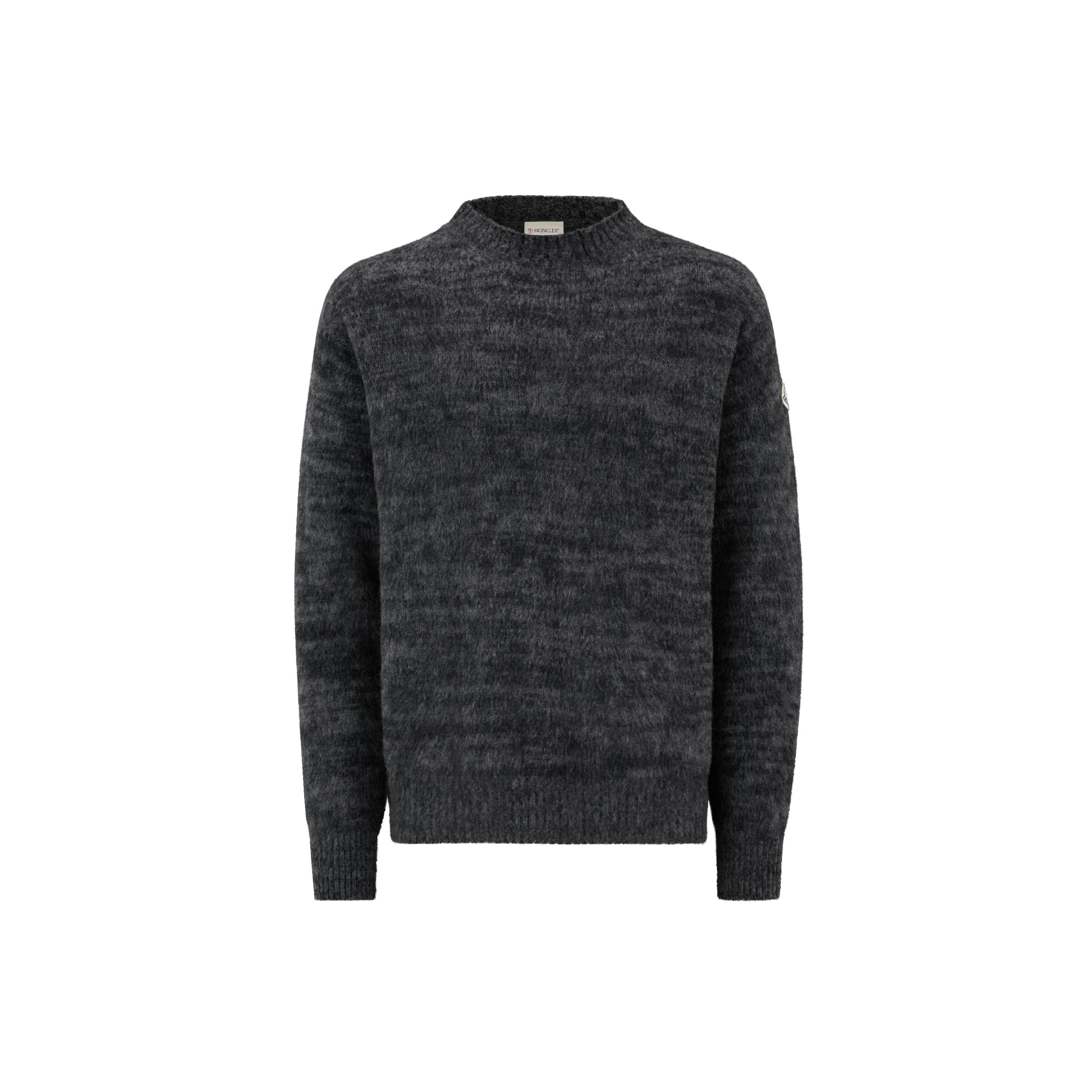 Moncler Collection Pull En Laine Moulinée In Gray