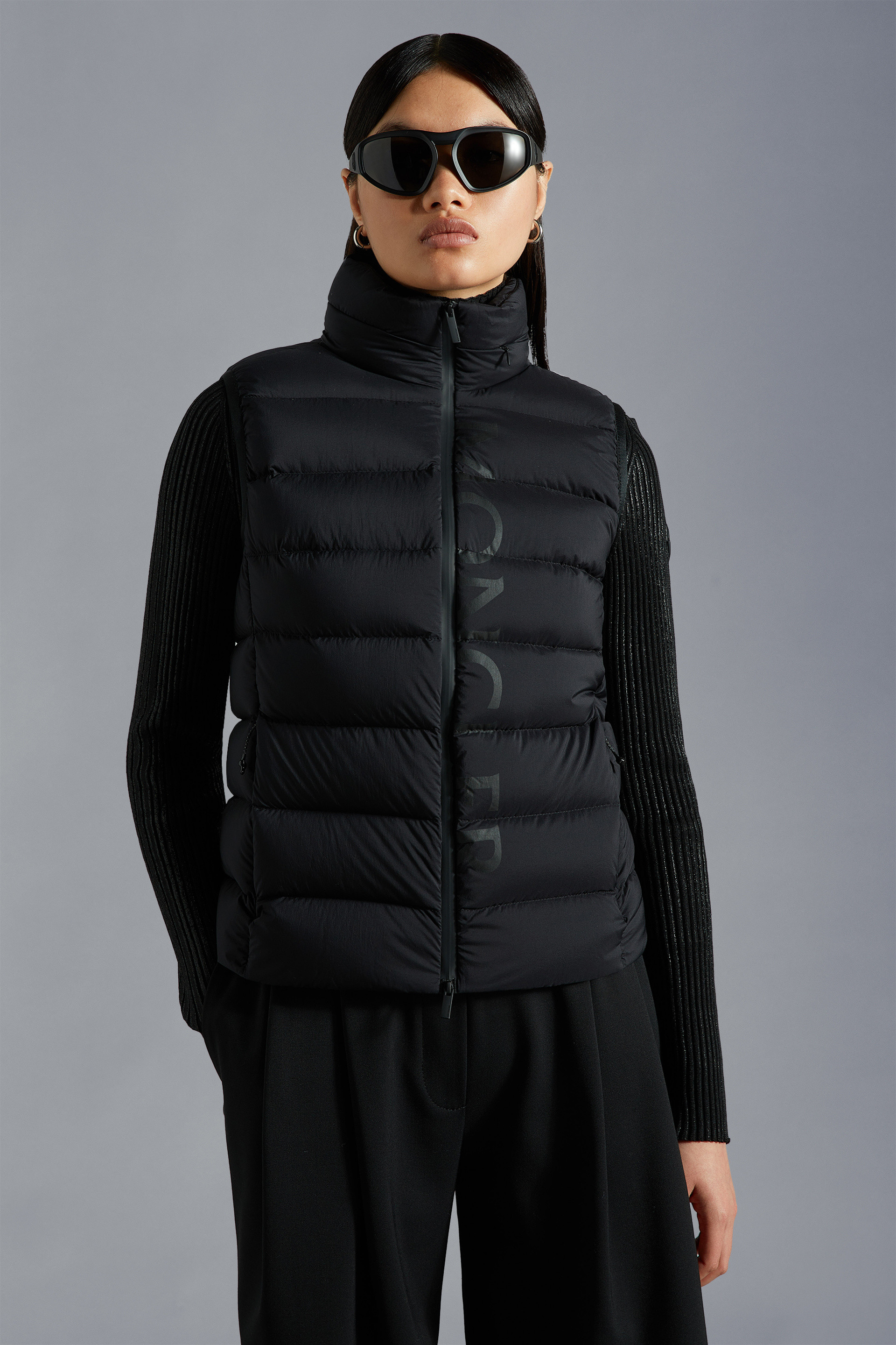 Black Cenis Down Vest - Vests for Women | Moncler US