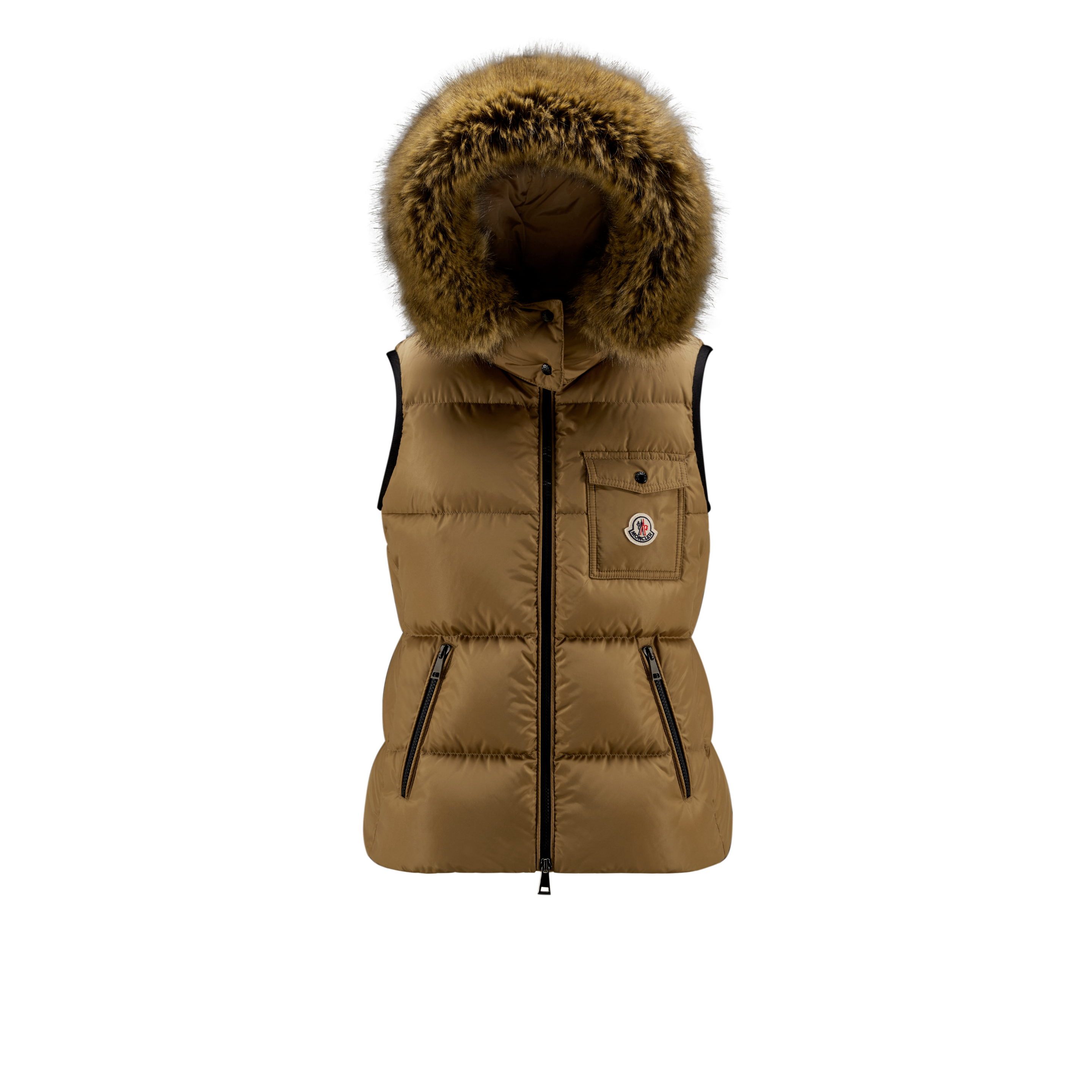 Moncler Collection Doudoune Sans Manches Bairon In Brown