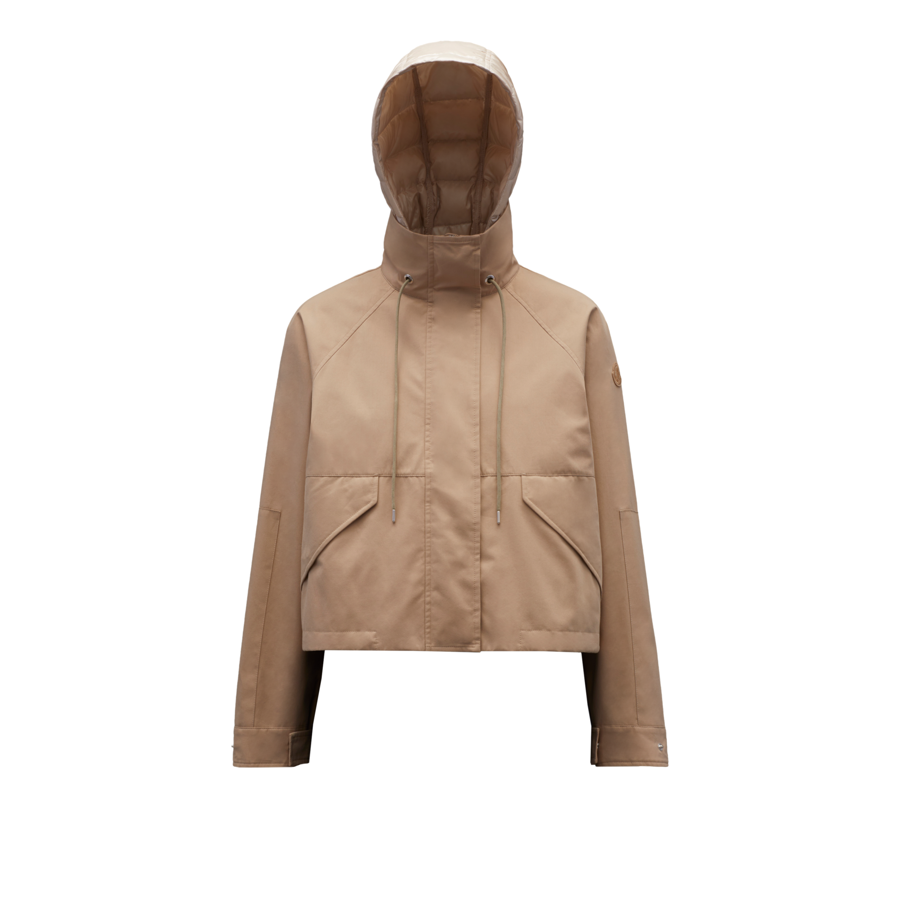Moncler Collection Amont Hooded Jacket In Beige