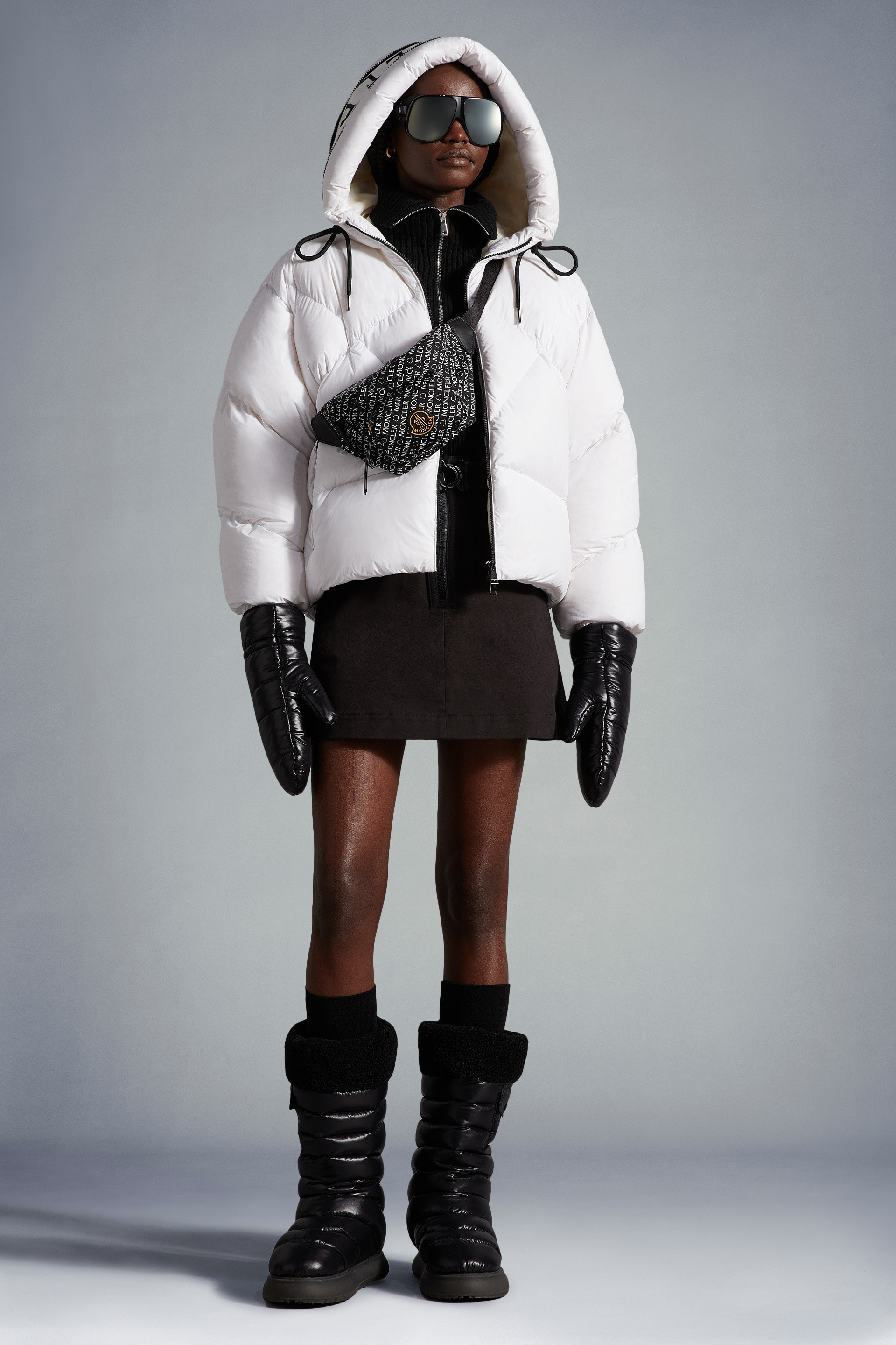 Womens Clothing Jackets Padded and down jackets Moncler Estom Short Down Jacket in White 