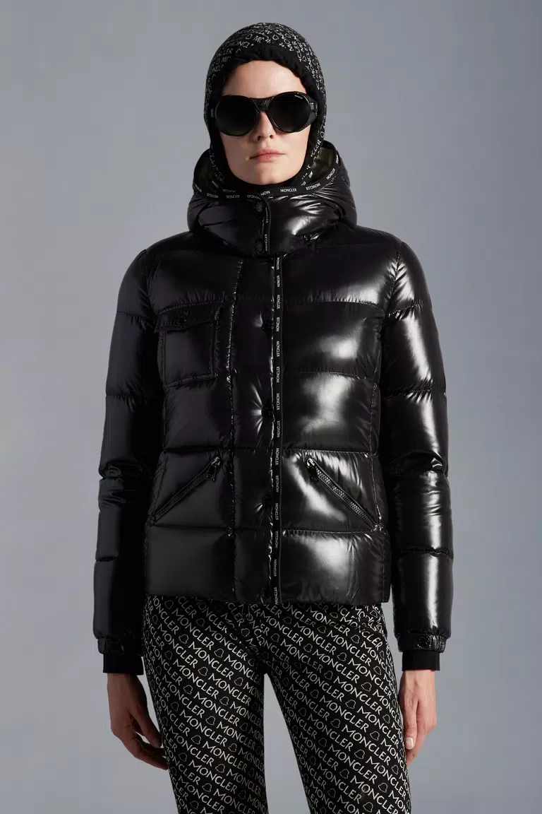 Flumet Short Down Jacket by Moncler, sophisticated down jacket for women.
