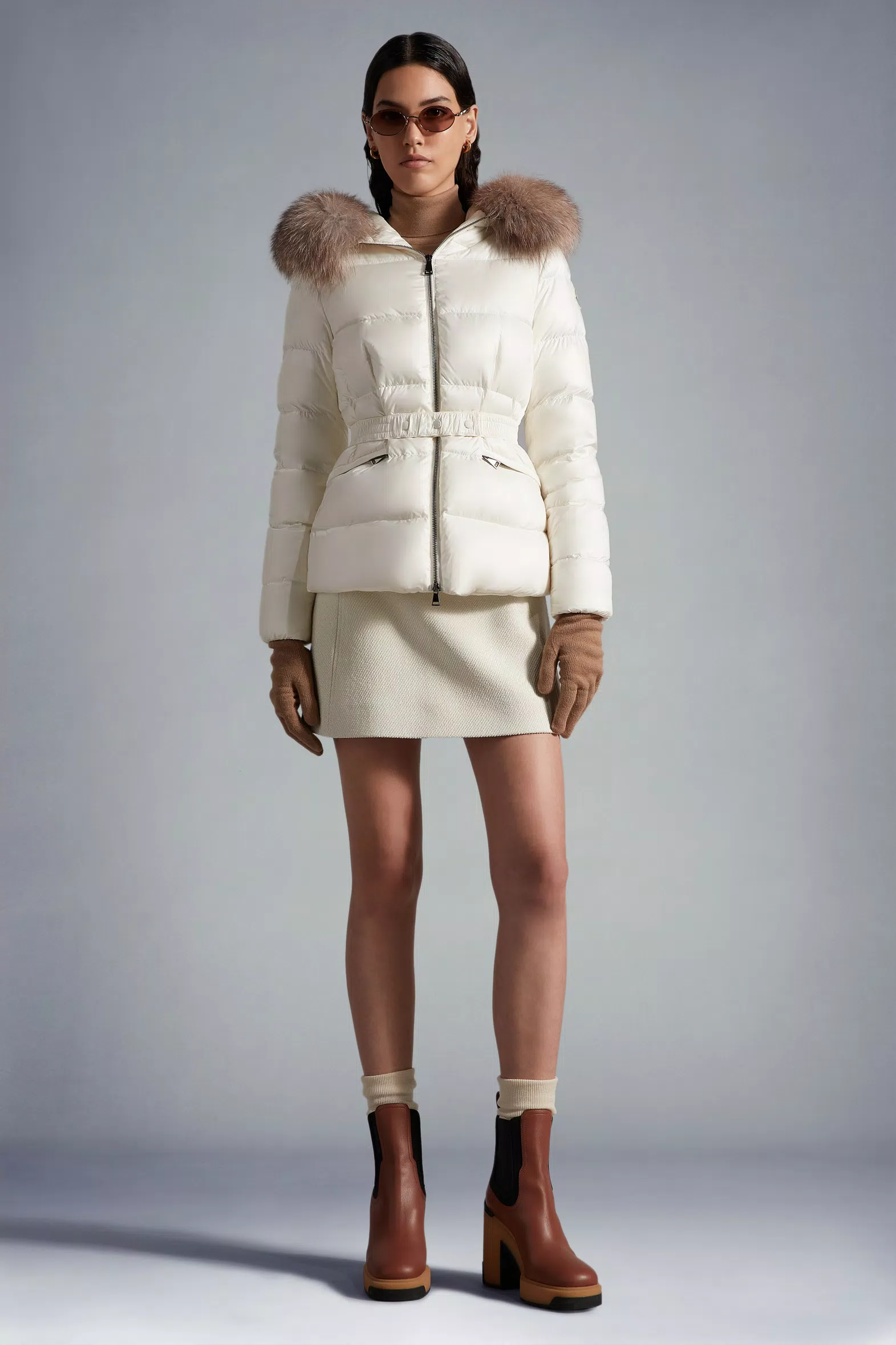 White Boed Short Down Jacket - Short Down Jackets for Women | Moncler MT