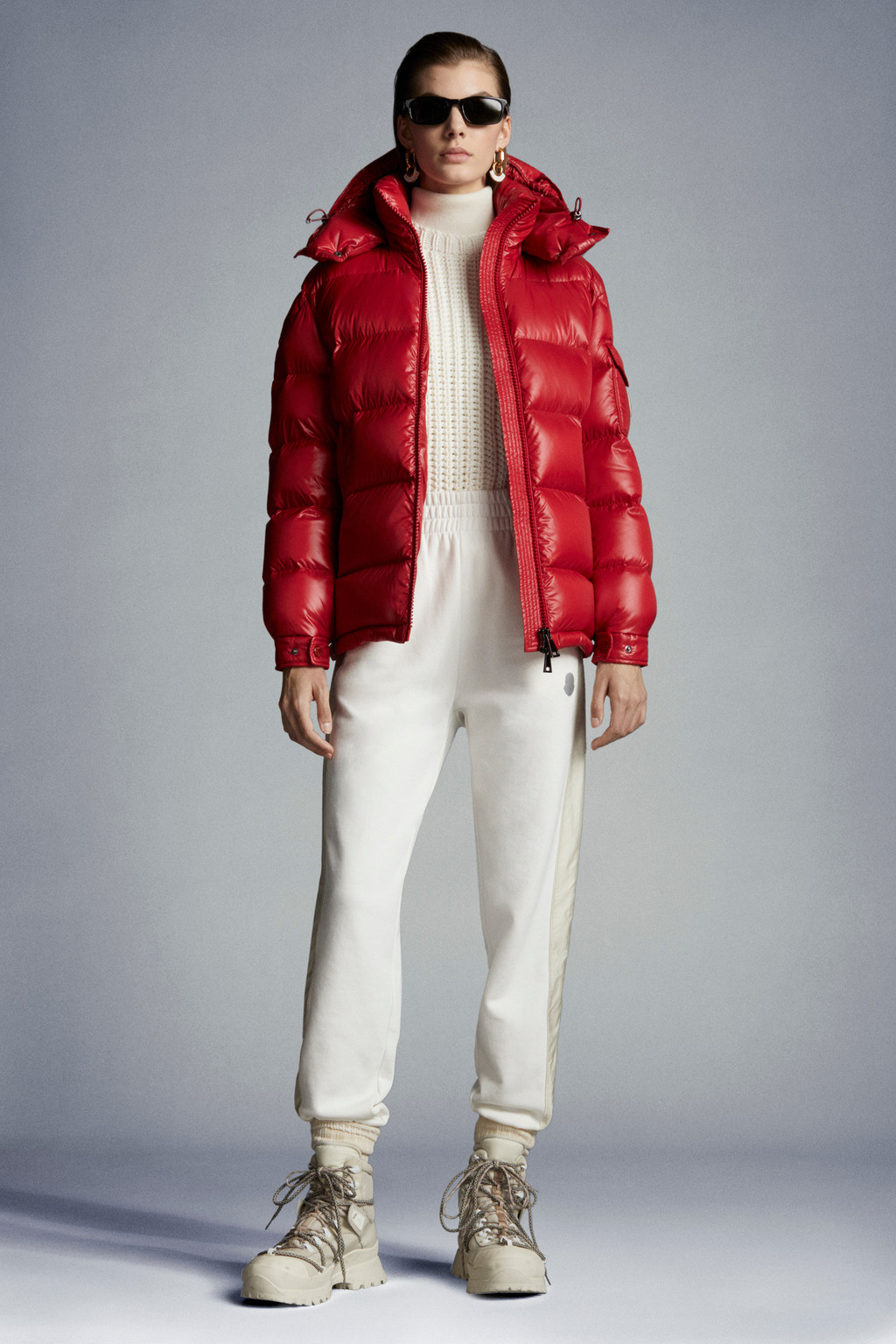 Red moncler clearance jacket womens