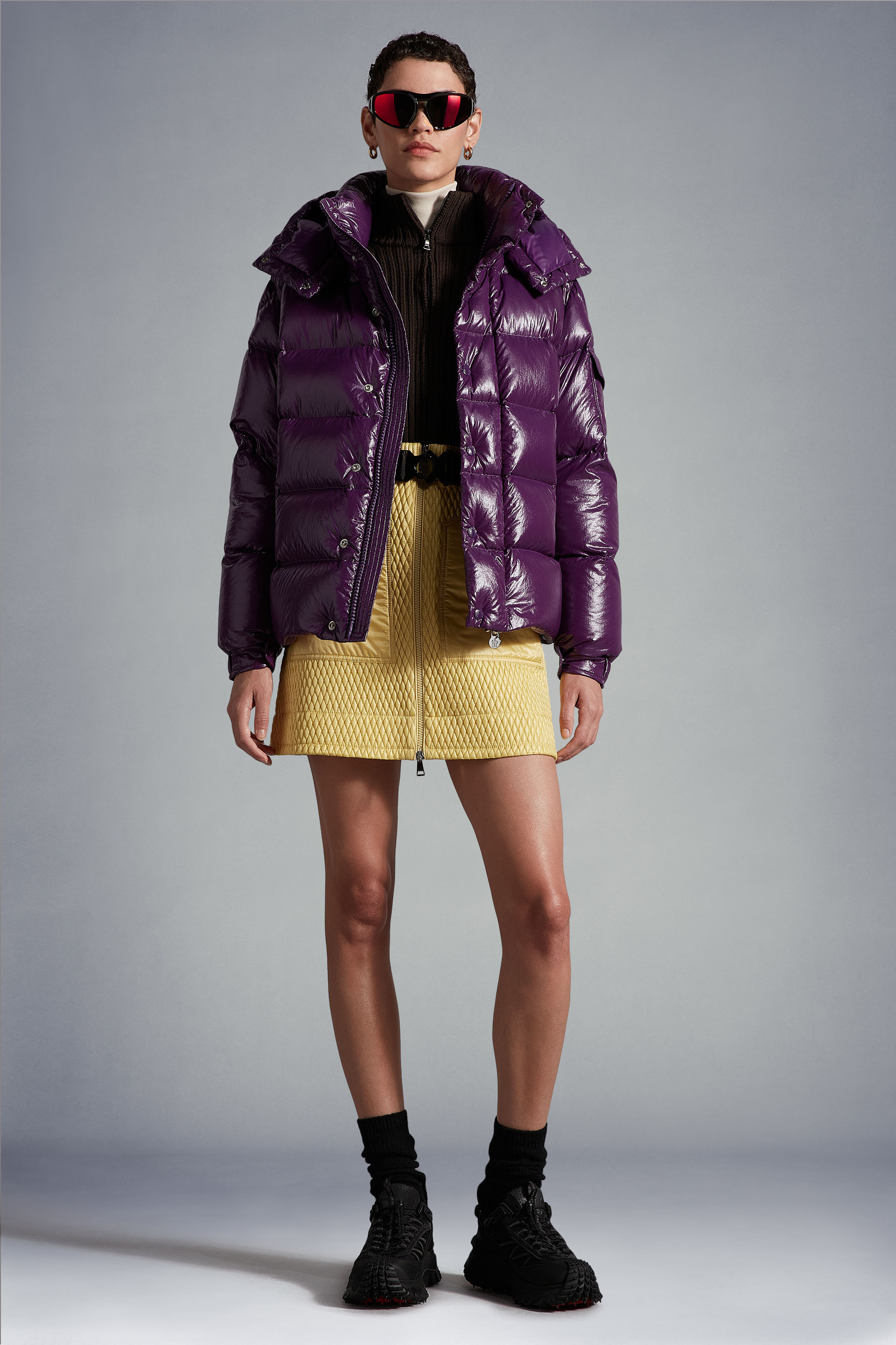 Grape Violet Moncler Maya 70 Short Down Jacket - Short Down Jackets for ...