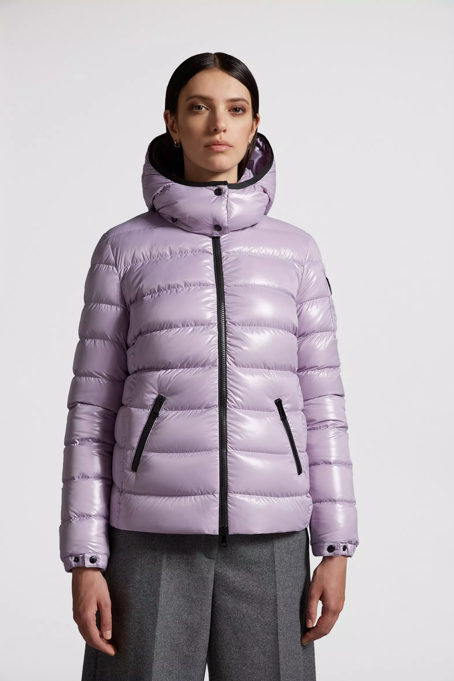 Light Lilac Bady Short Down Jacket - Short Down Jackets for Women ...