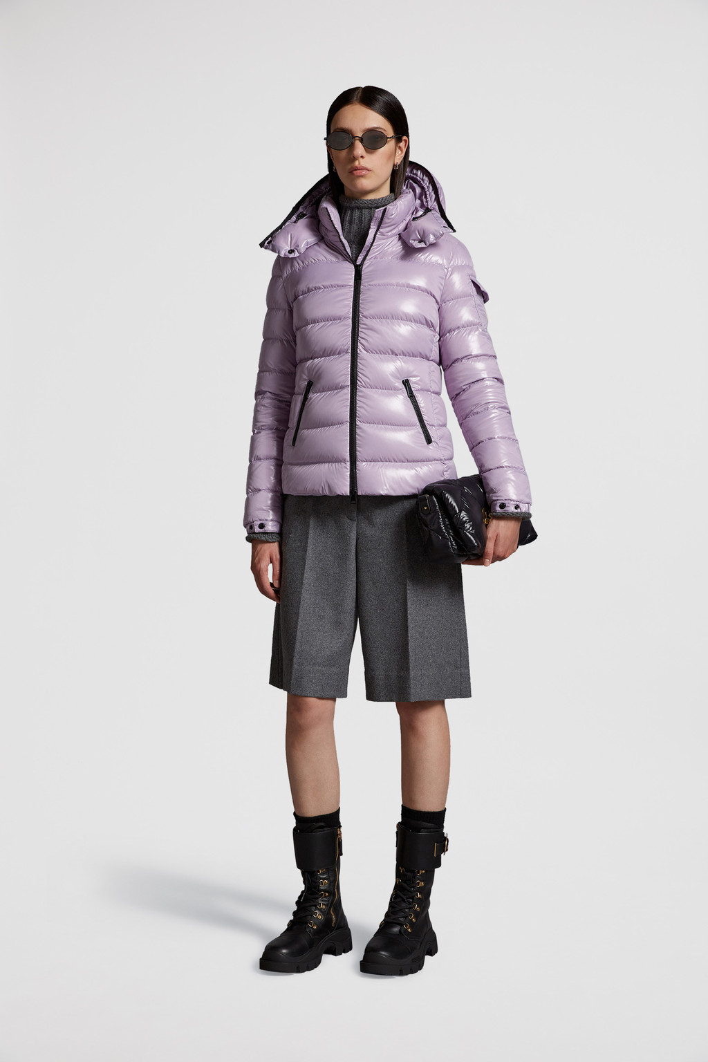 Light Lilac Bady Short Down Jacket - Short Down Jackets for Women