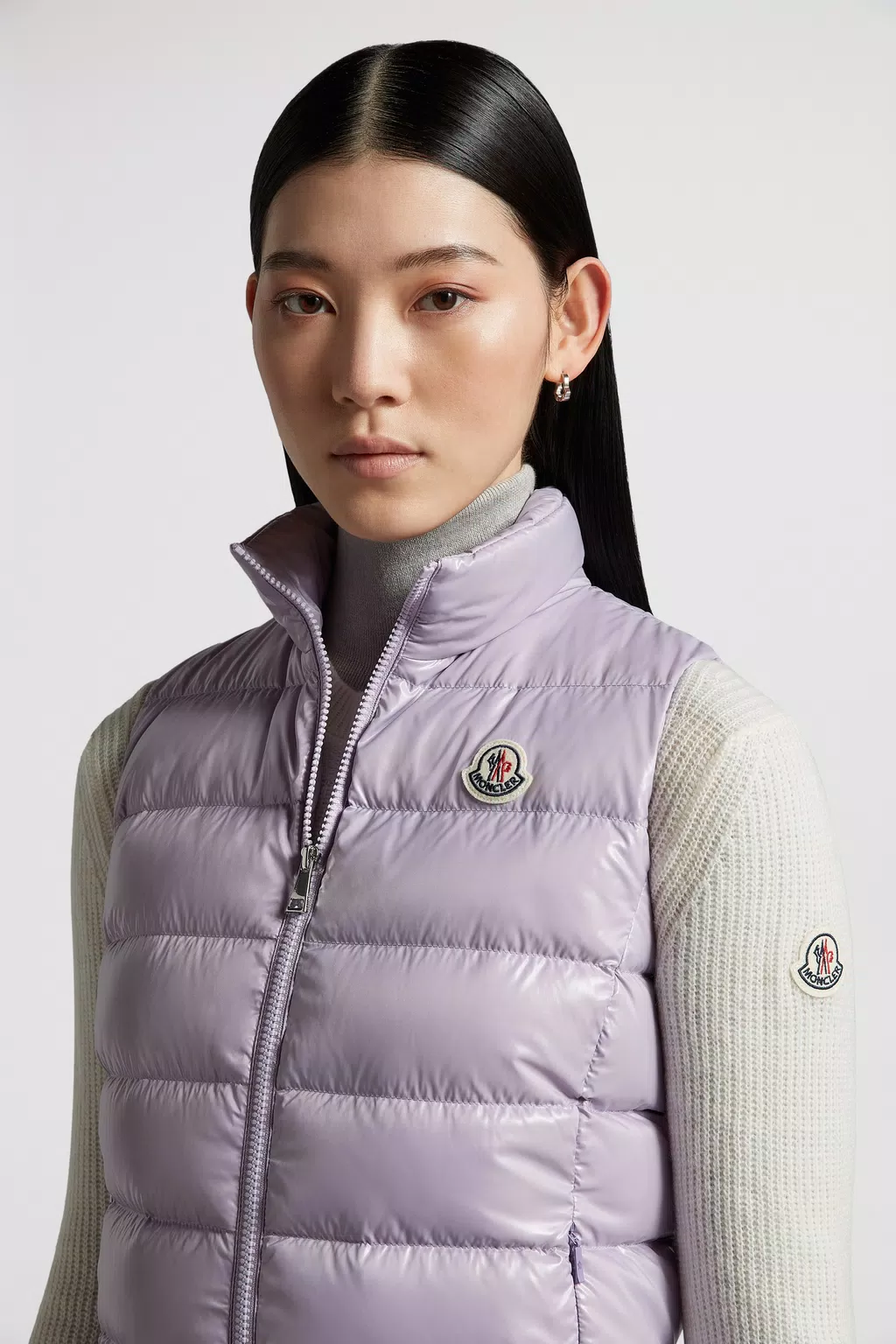 Light Lilac Ghany Down Gilet - Vests for Women | Moncler GB
