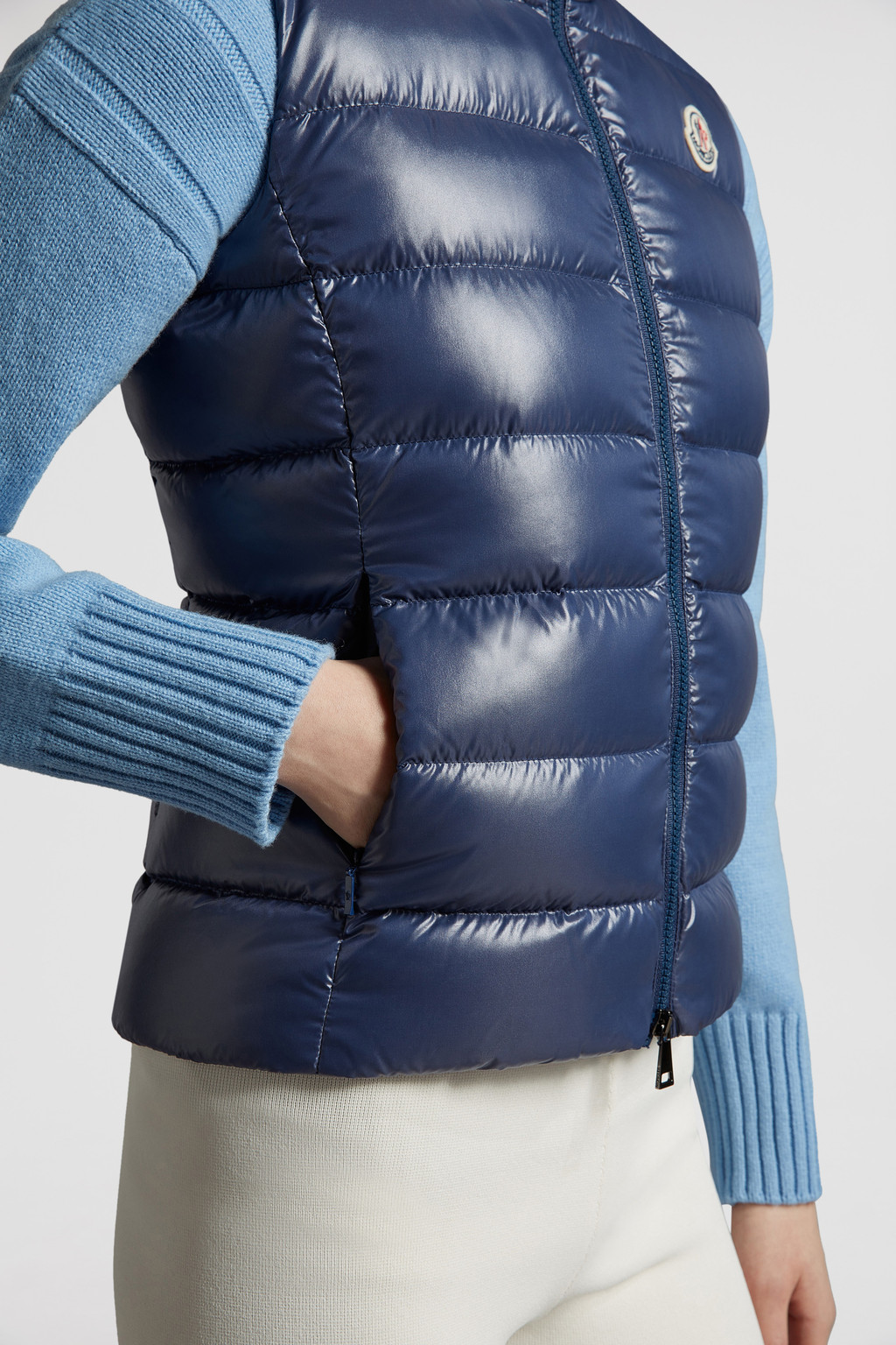 Doudoune sans manches Ghany Bleu marine - Doudounes sans Manches Femme | Moncler FR