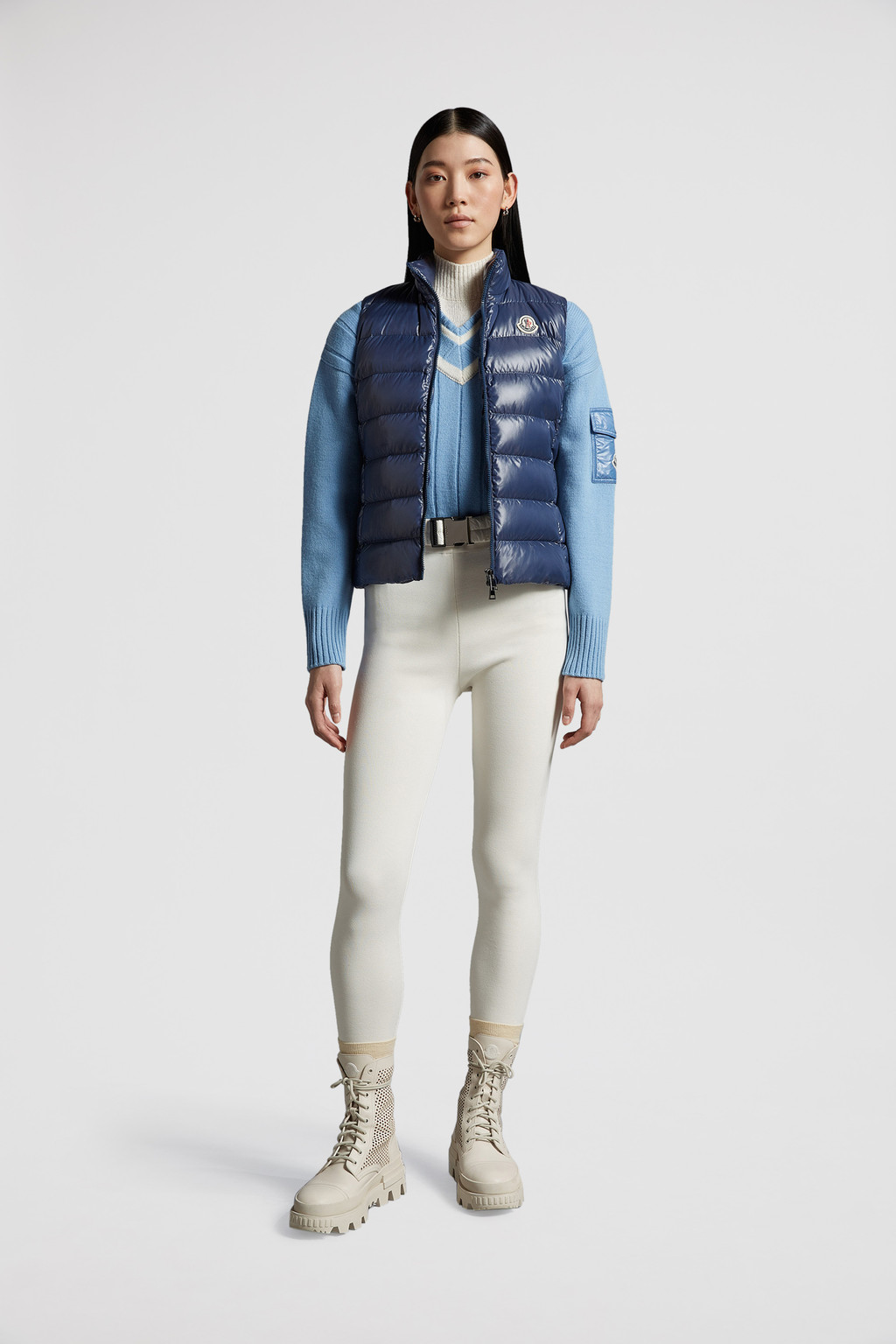 Moncler blu outlet donna