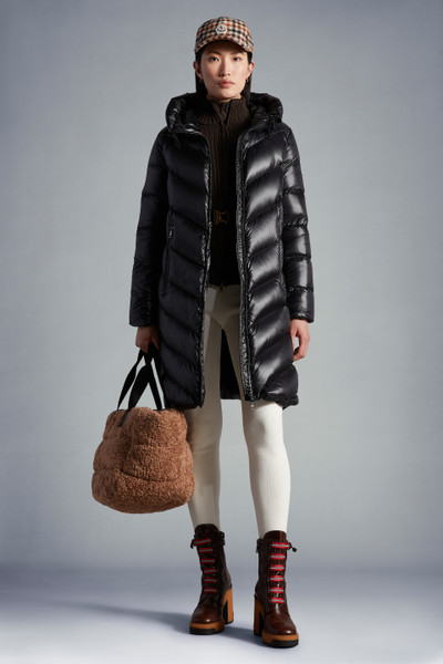 Moncler Cambales Black Quilted Shell Coat Womens Clothing Coats Long coats and winter coats 