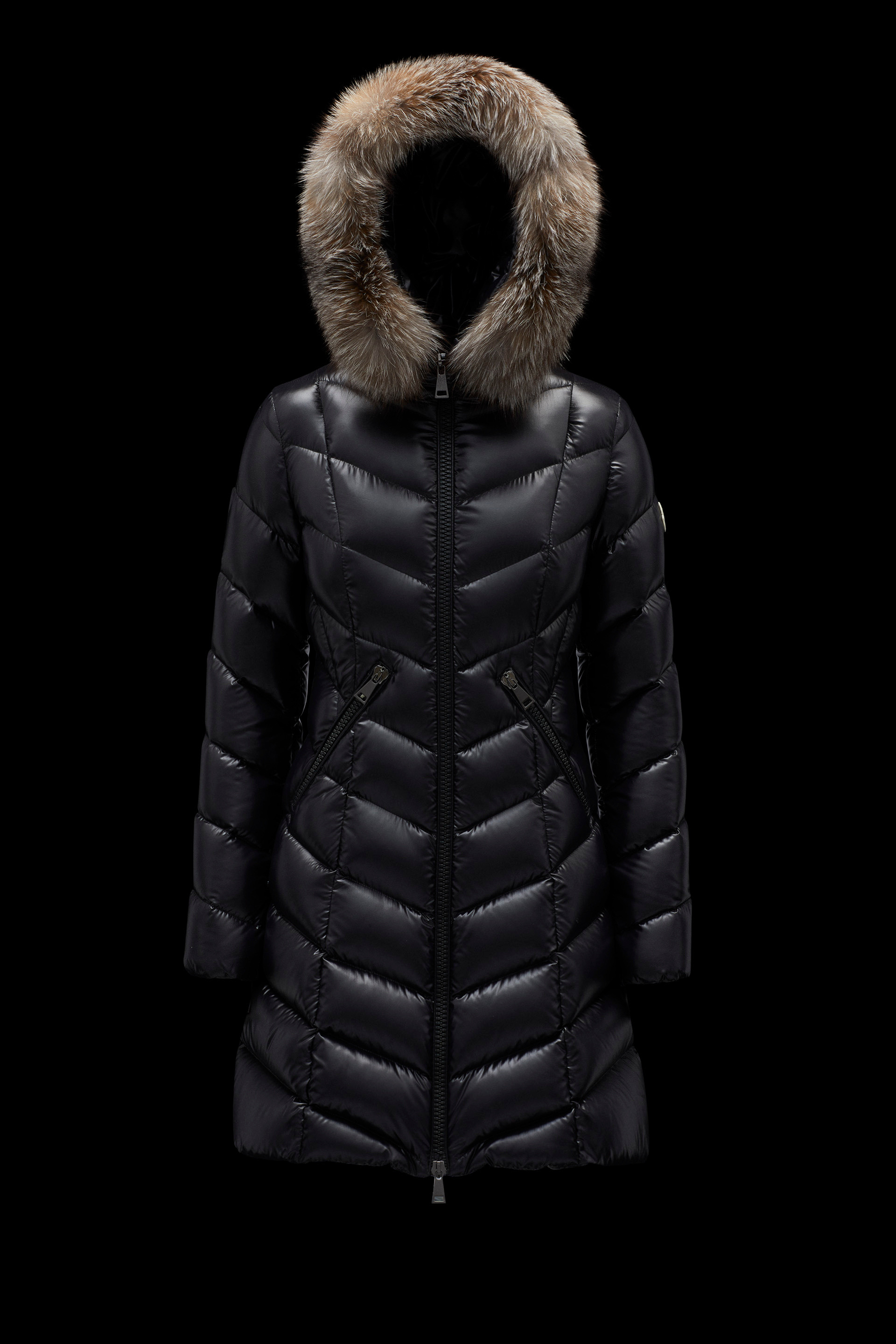 Moncler jacket with on sale fur hood womens